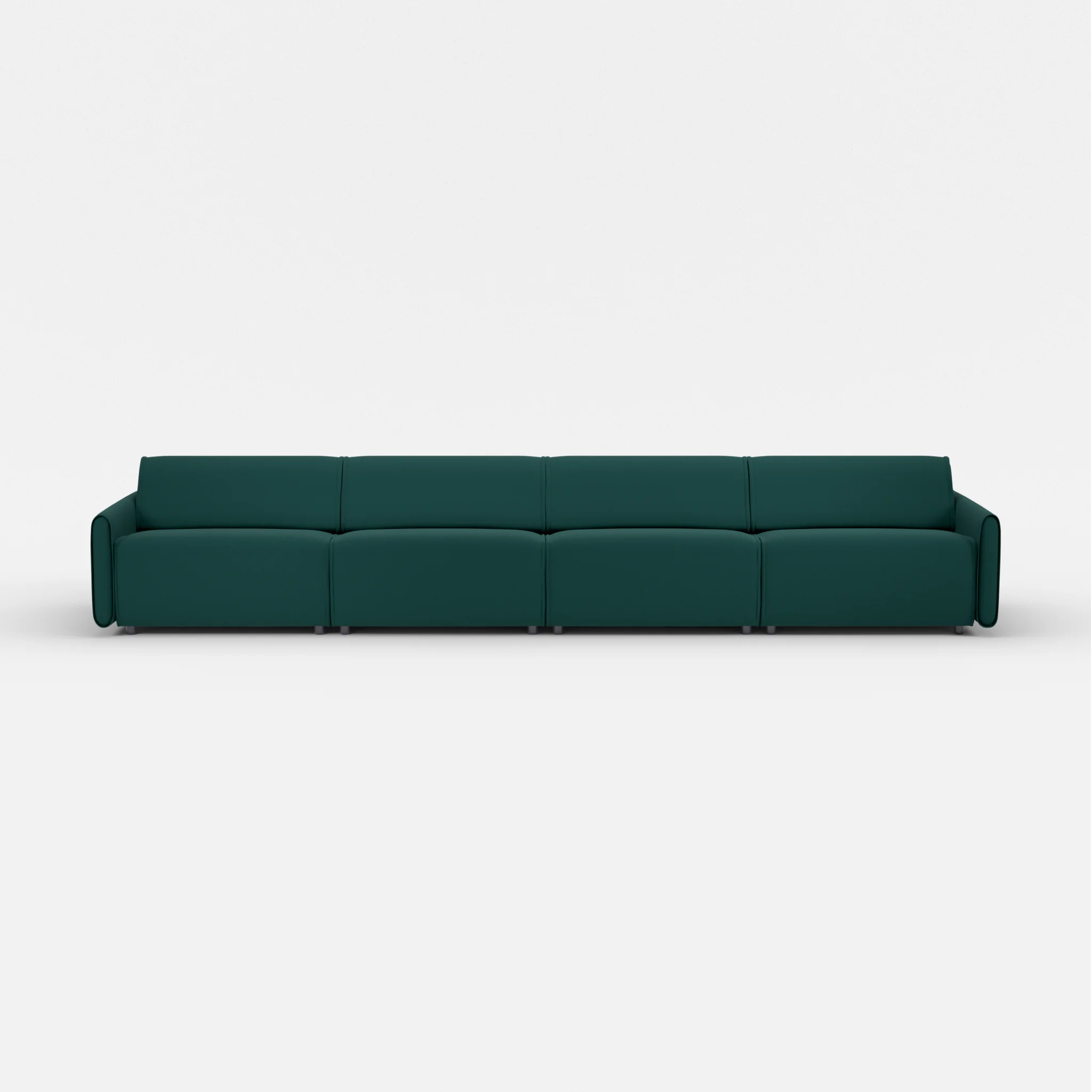 4 Sitzer Sofa Belleform mit schmaler Armlehne 4 dama0073 in Petrol von vorne