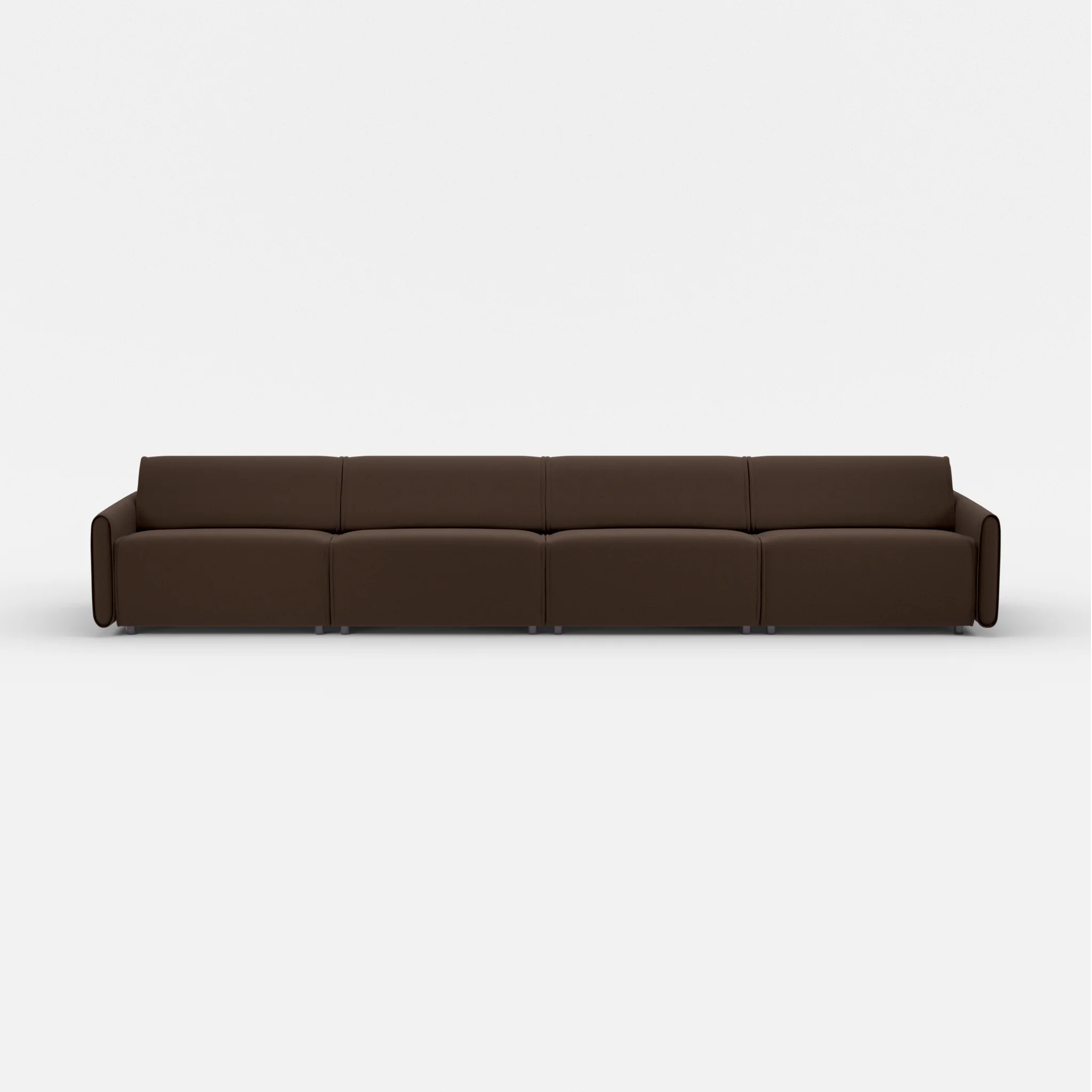 4 Sitzer Sofa Belleform mit schmaler Armlehne 4 nabucco2022 in Dunkelbraun von vorne