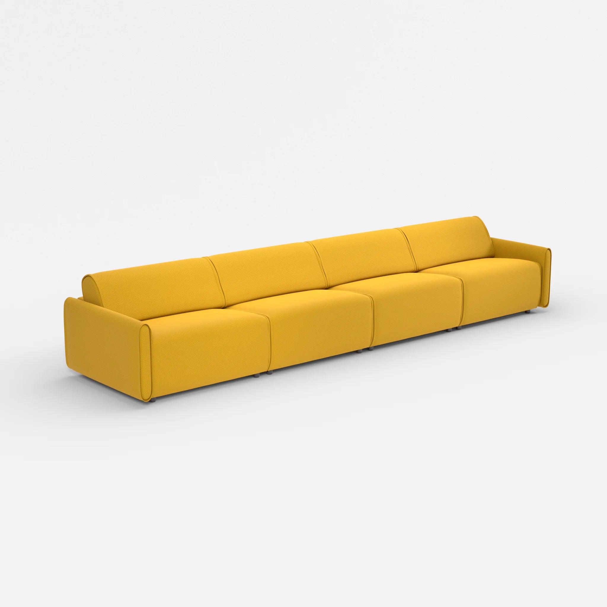 4 Sitzer Sofa Belleform mit schmaler Armlehne 4 nabucco3019 in Curry von der Seite
