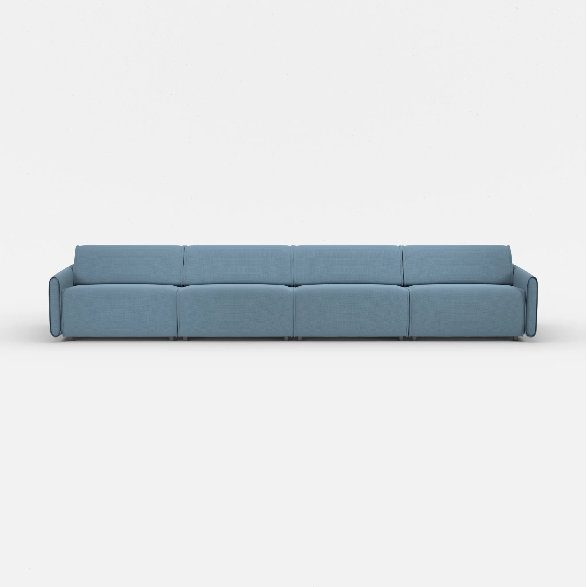 4 Sitzer Sofa Belleform mit schmaler Armlehne 4 nabucco6043 in Blau von vorne