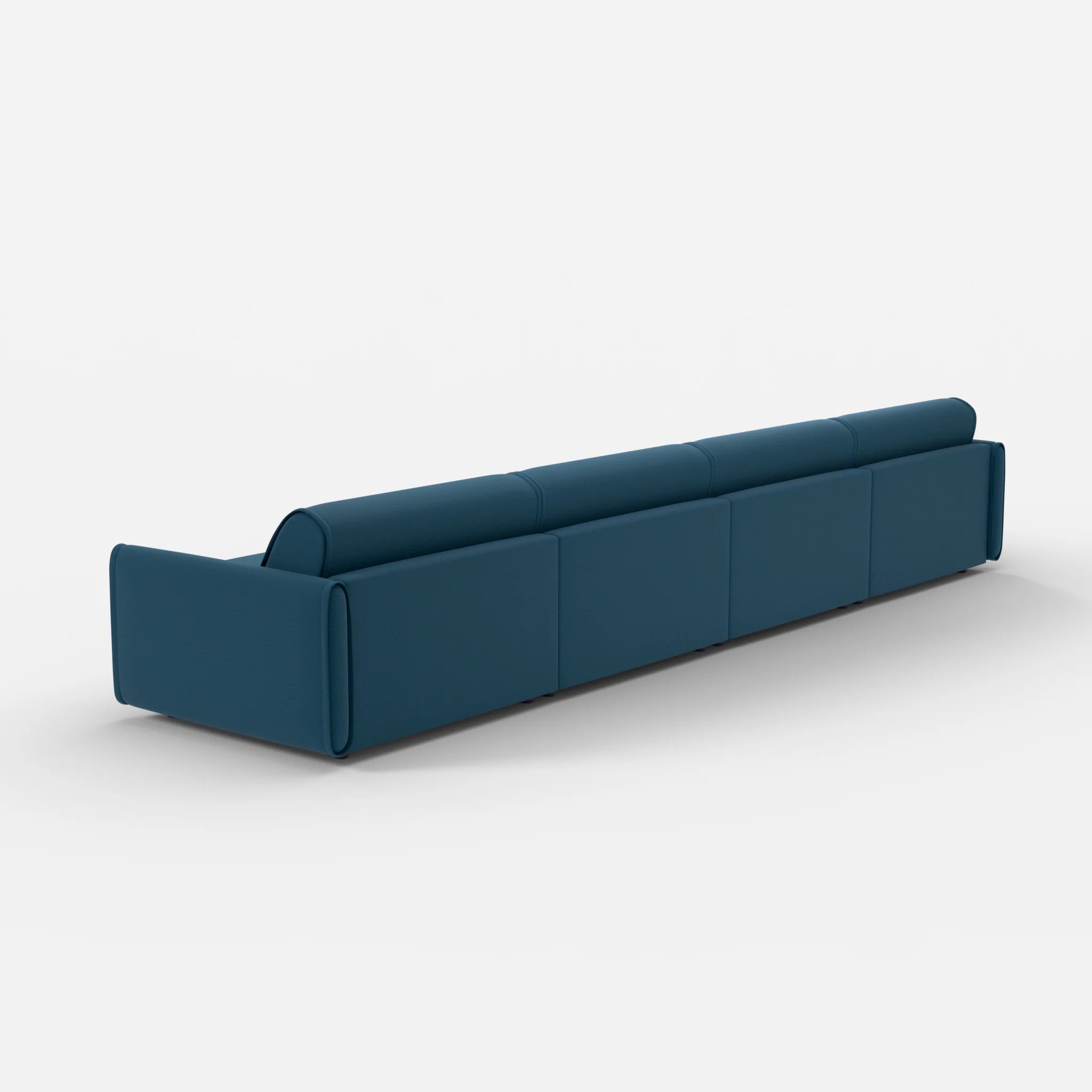 4 Sitzer Sofa Belleform mit schmaler Armlehne 4 nabucco6075 in Blau von hinten