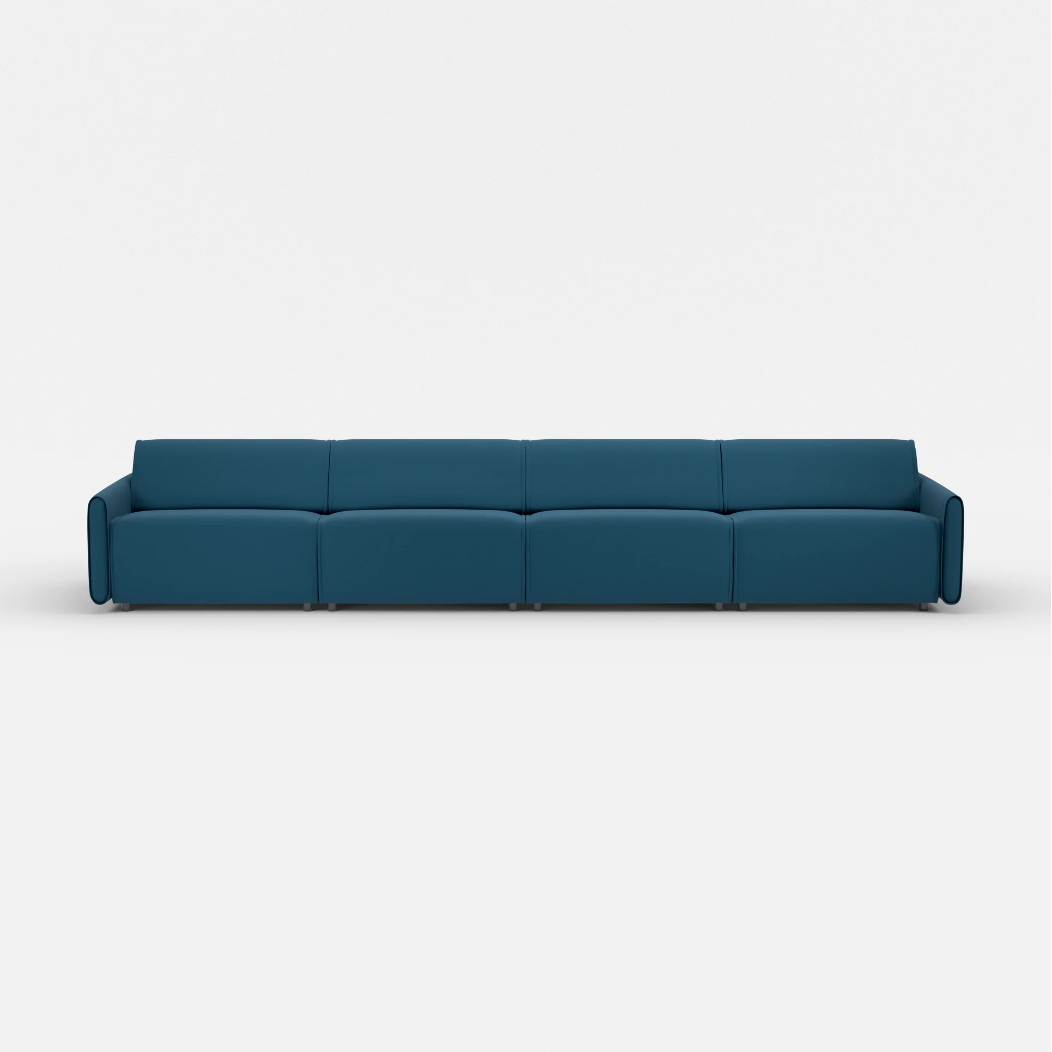 4 Sitzer Sofa Belleform mit schmaler Armlehne 4 nabucco6075 in Blau von vorne