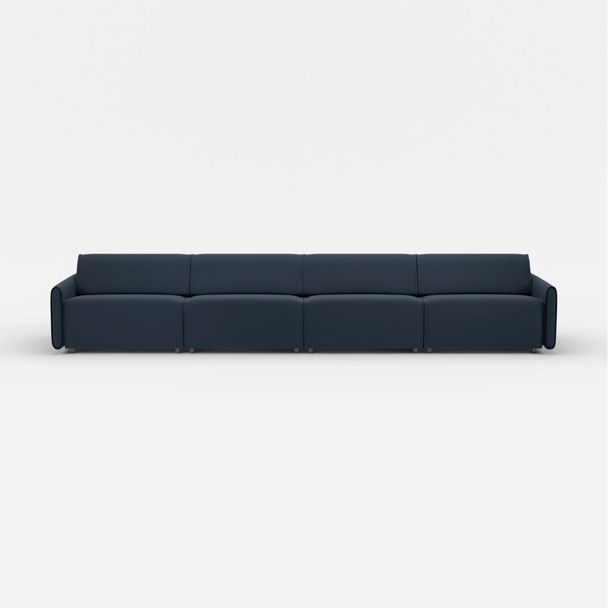 4 Sitzer Sofa Belleform mit schmaler Armlehne 4 nabucco6098 in Dunkelblau von vorne