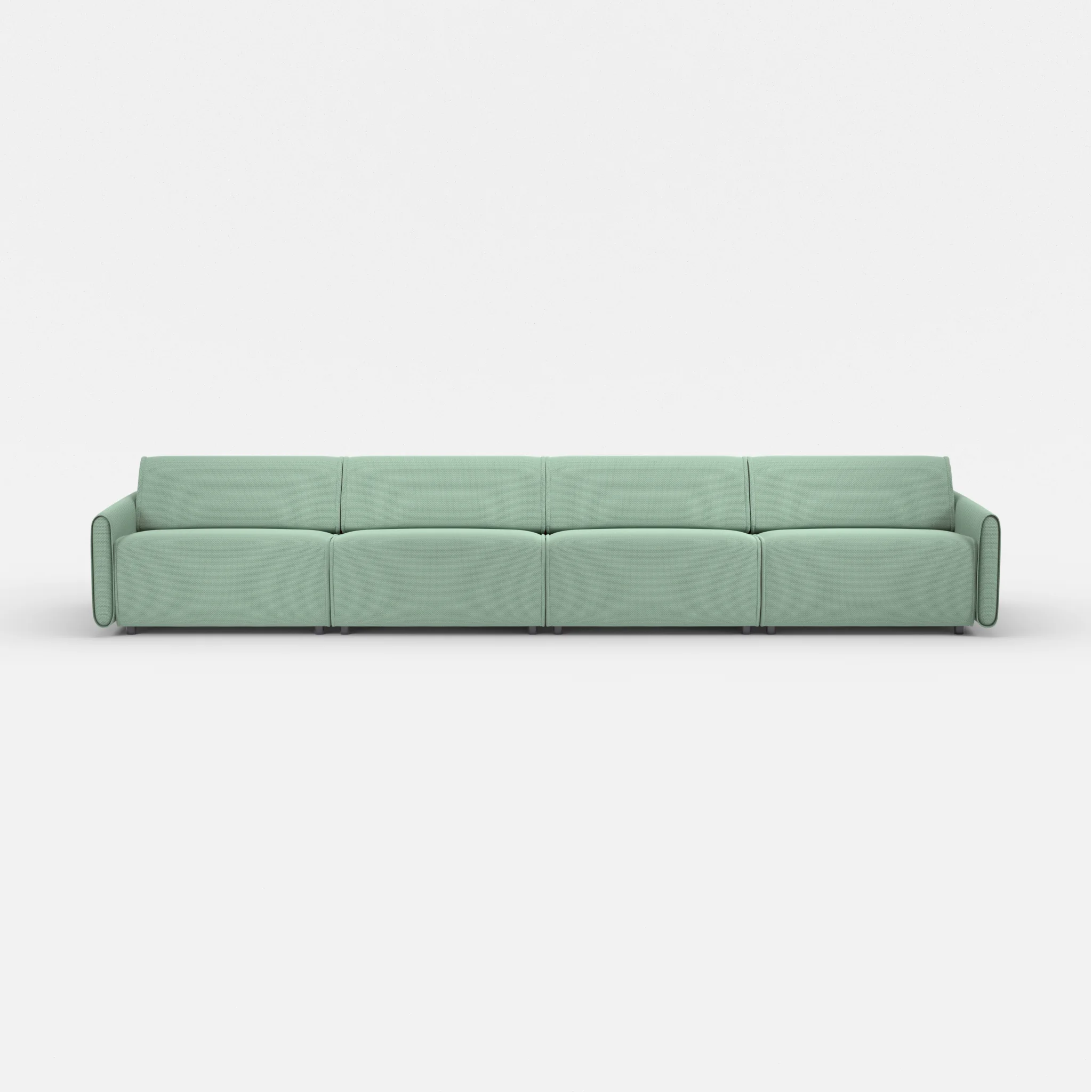 4 Sitzer Sofa Belleform mit schmaler Armlehne 4 nabucco7030 in Türkis von vorne