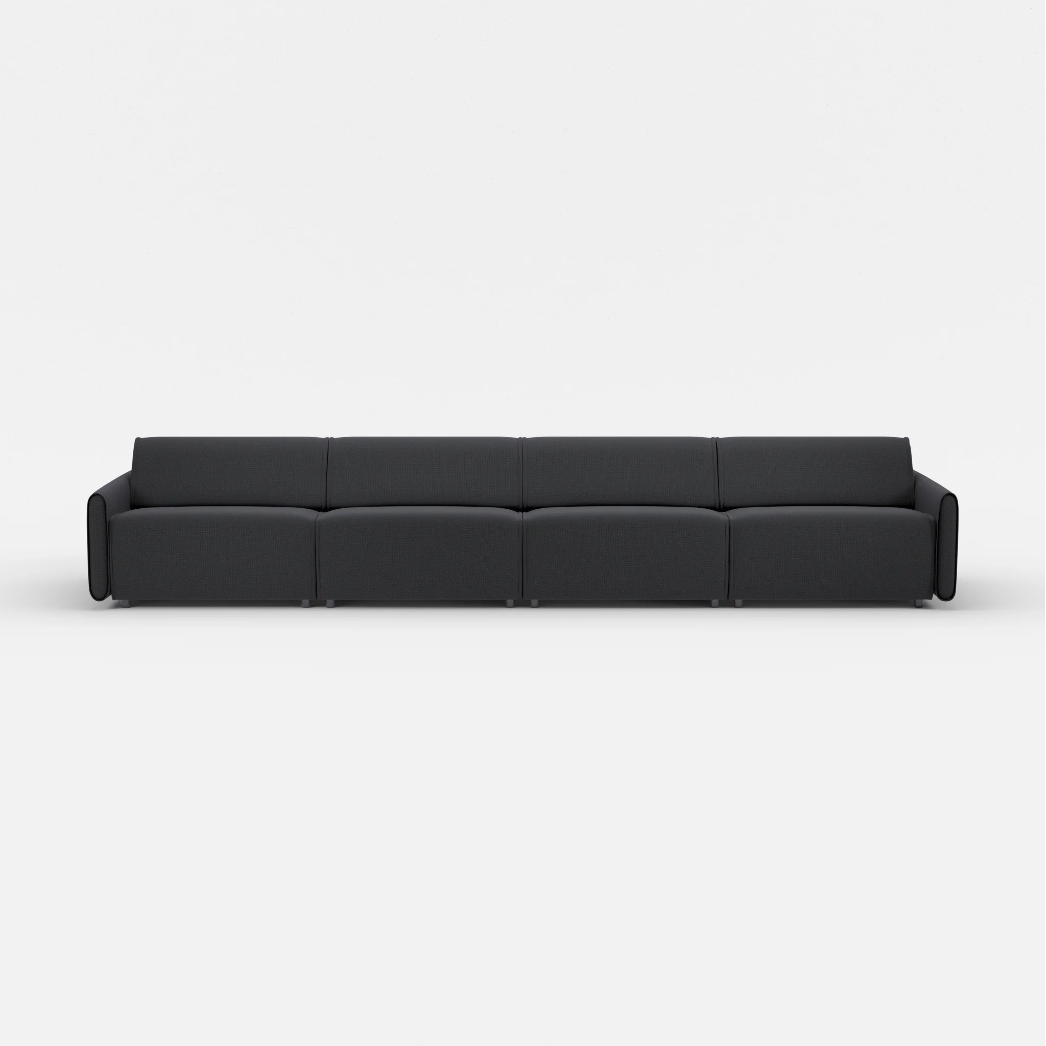 4 Sitzer Sofa Belleform mit schmaler Armlehne 4 nabucco8019 in Anthrazit von vorne