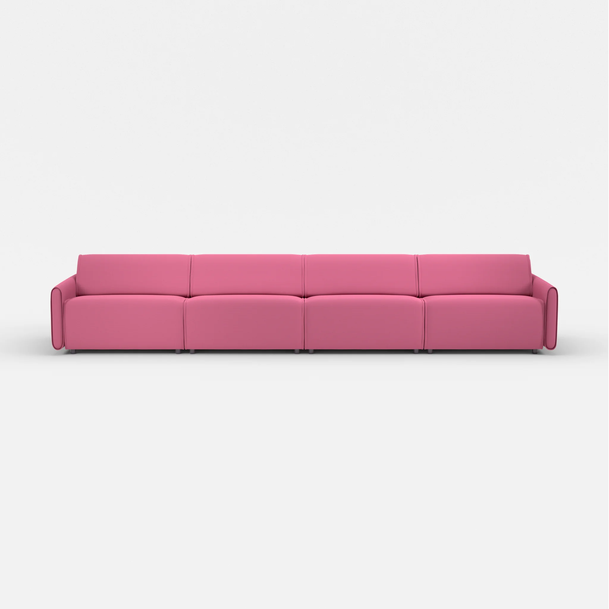 4 Sitzer Sofa Belleform mit schmaler Armlehne 4 novumlitchi in Violett von vorne