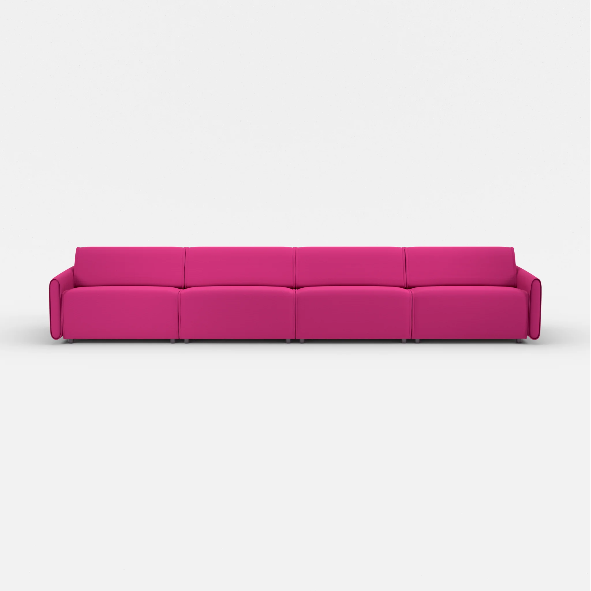 4 Sitzer Sofa Belleform mit schmaler Armlehne 4 novummagenta in Magenta von vorne