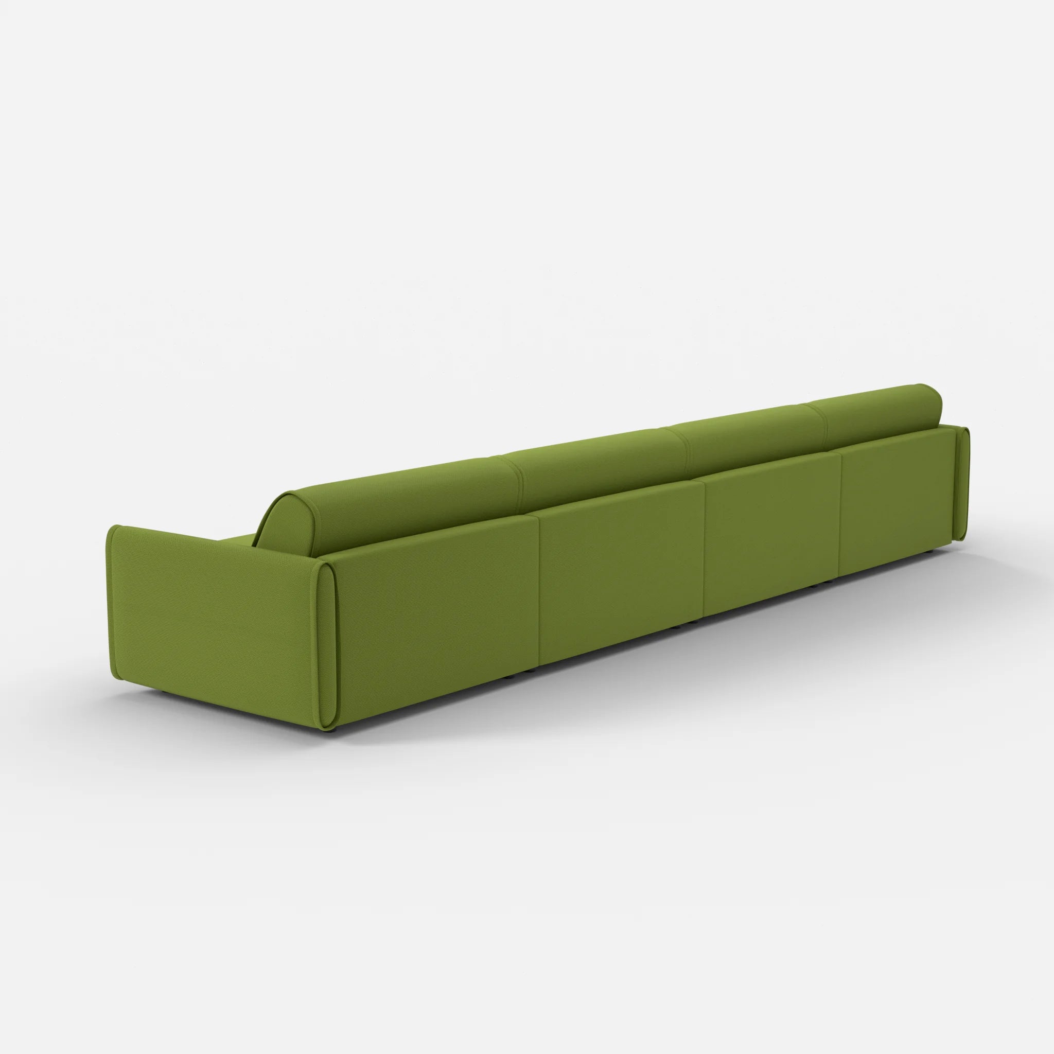 4 Sitzer Sofa Belleform mit schmaler Armlehne 4 novummoss in Grün von hinten