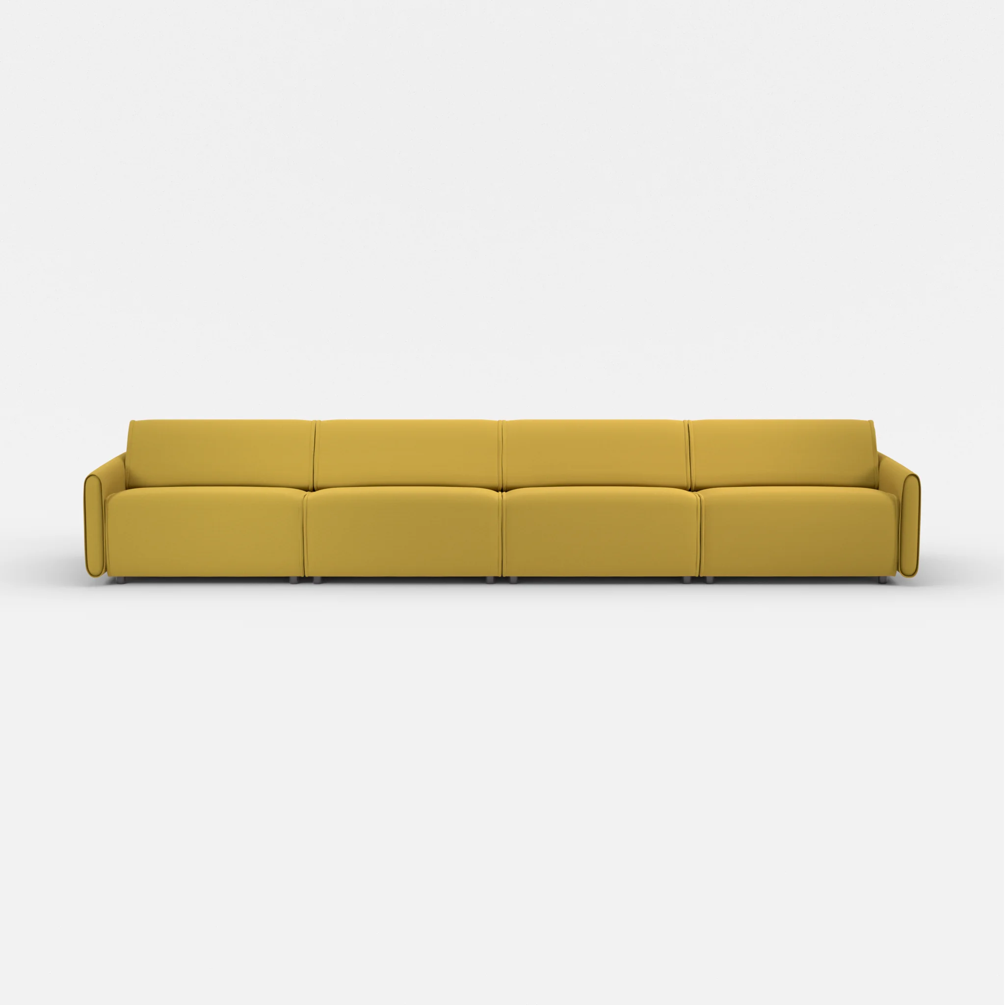 4 Sitzer Sofa Belleform mit schmaler Armlehne 4 novumtivoli in Hellgrün von vorne