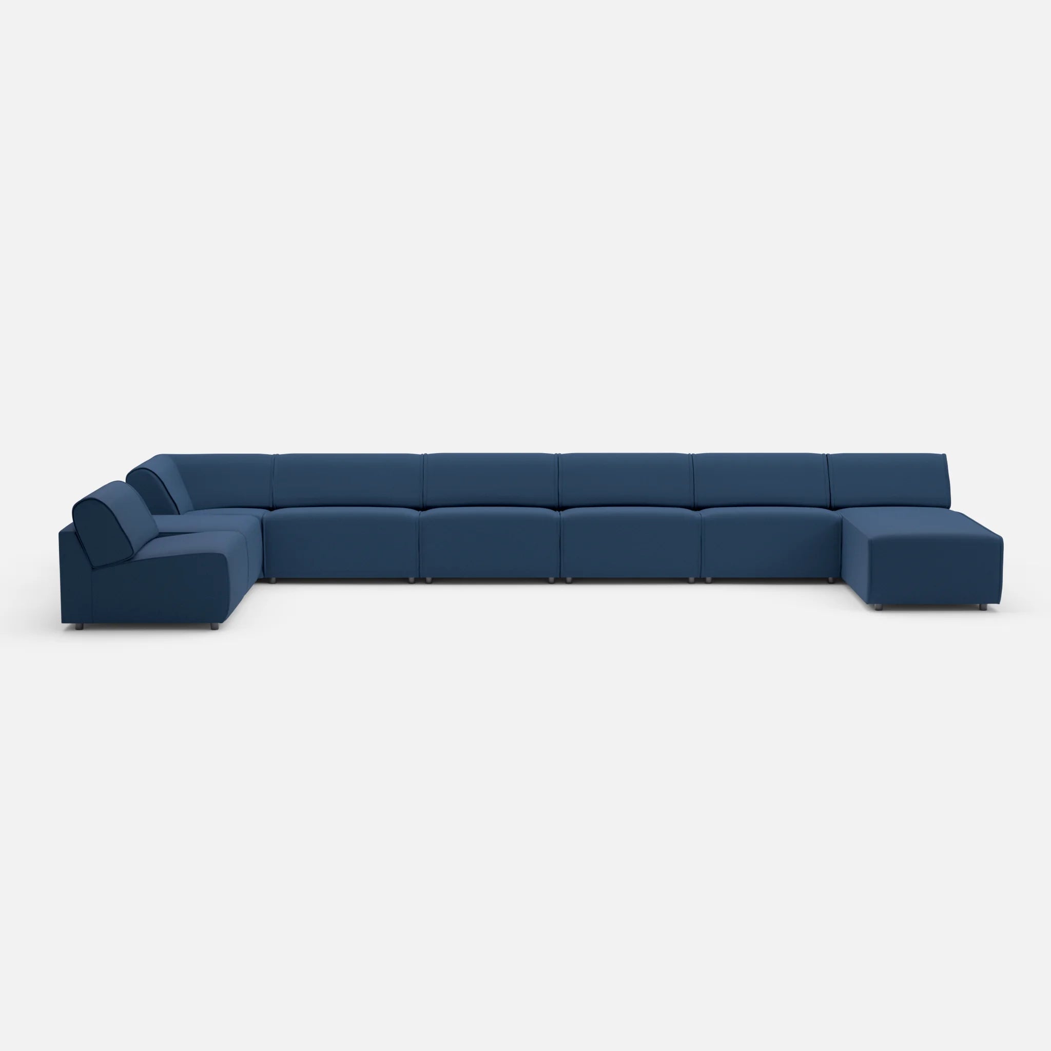 Sofalandschaft Belleform ohne Armlehnen 1 novumamur in Navy von vorne