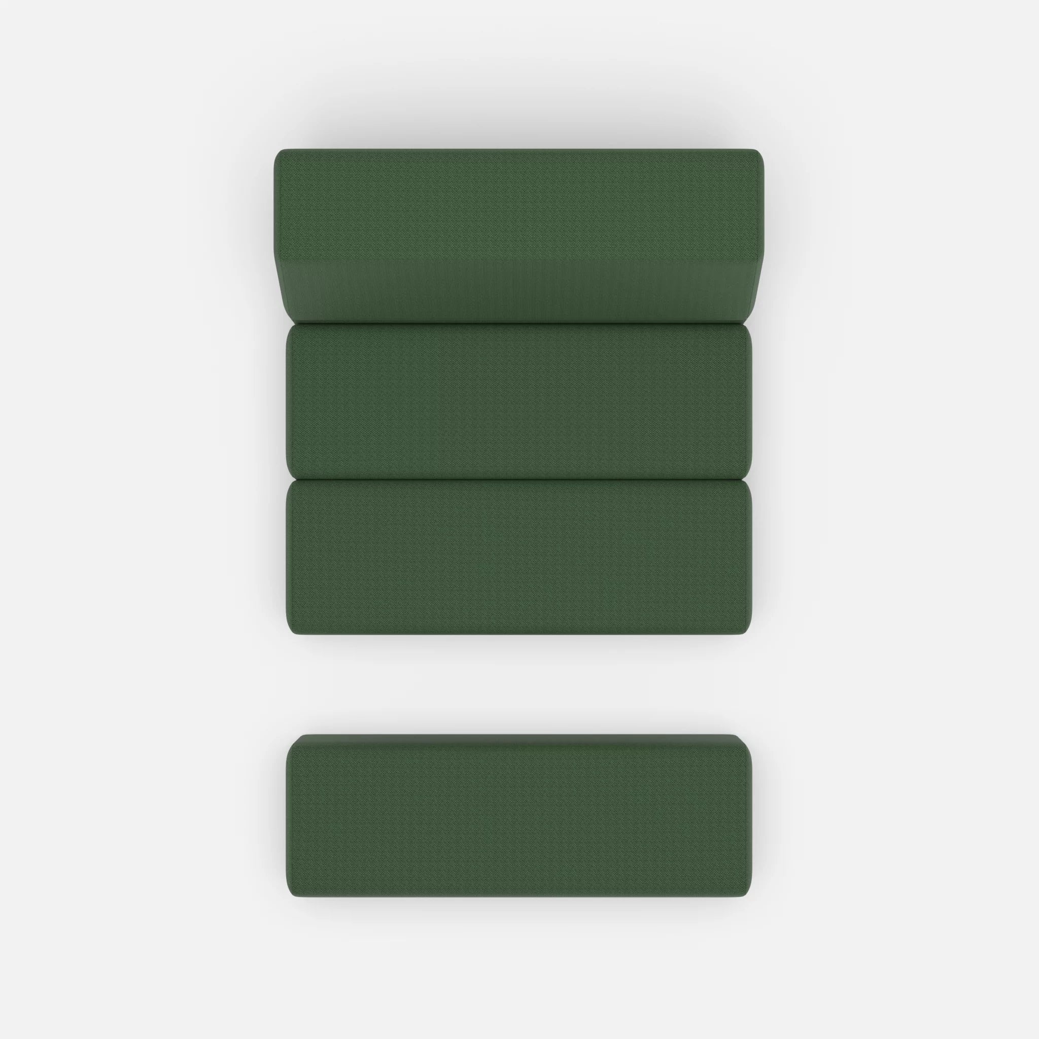 1 Sitzer Sofa Bricks 4 radio7036 in Olive von oben