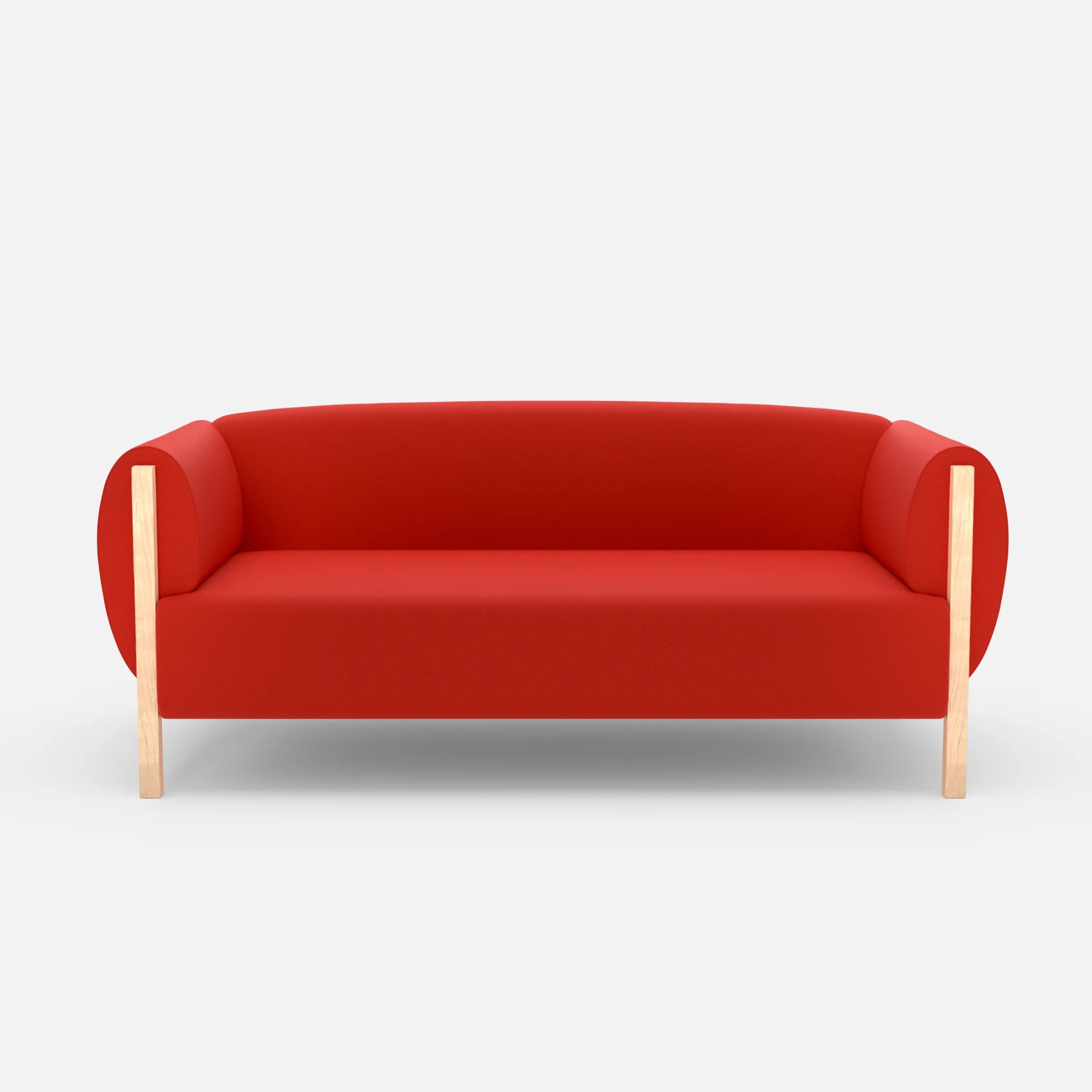 2 Sitzer Mallow Sofa Radio4028 in Rot von Vorne