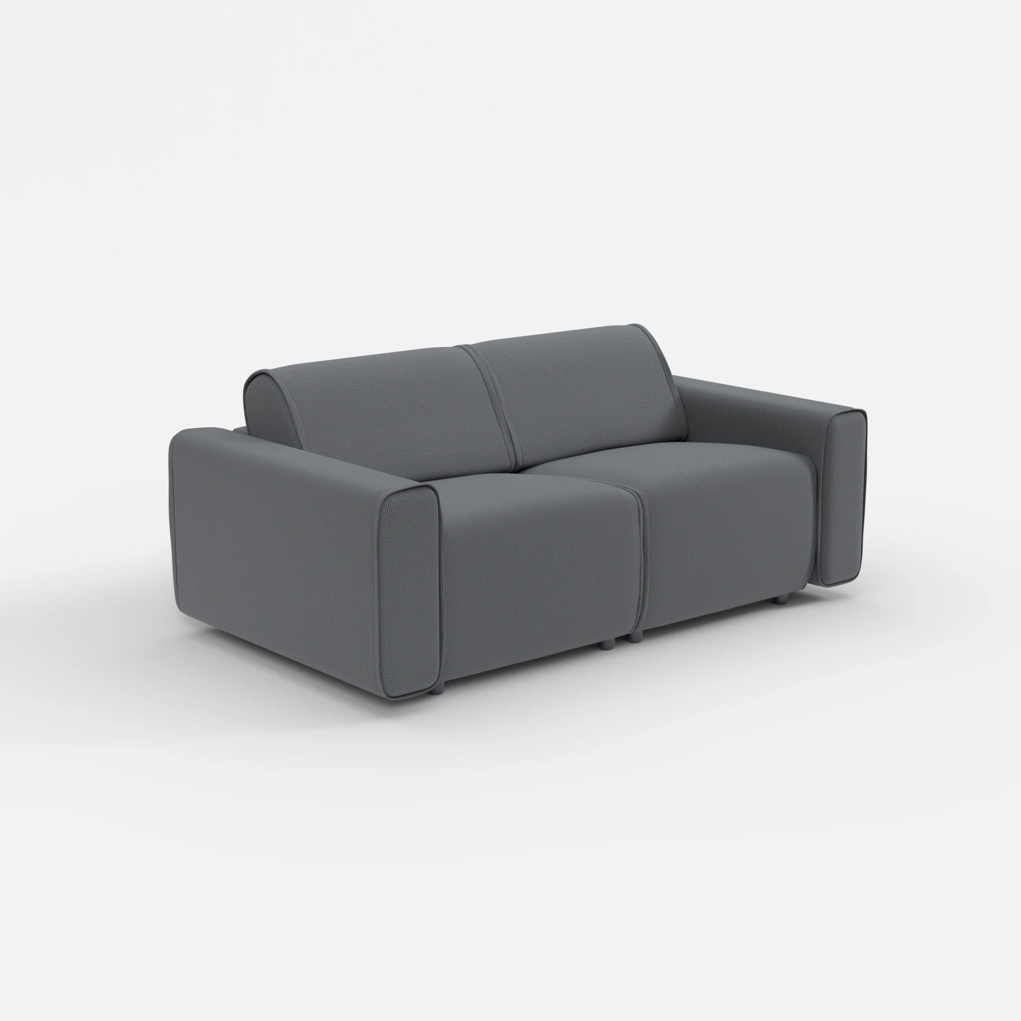 2 Sitzer Sofa Belleform mit breiter Armlehne 1 credoasphalt in Anthrazit von der Seite