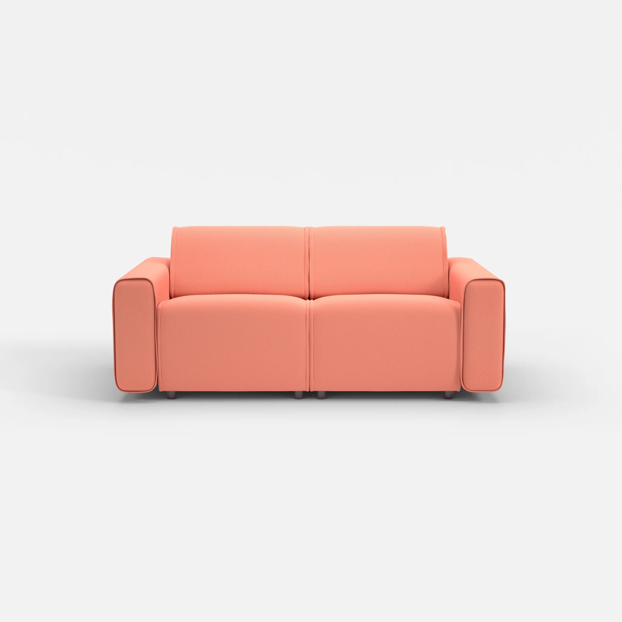 2 Sitzer Sofa Belleform mit breiter Armlehne 1 credograpefruit in Coral von vorne