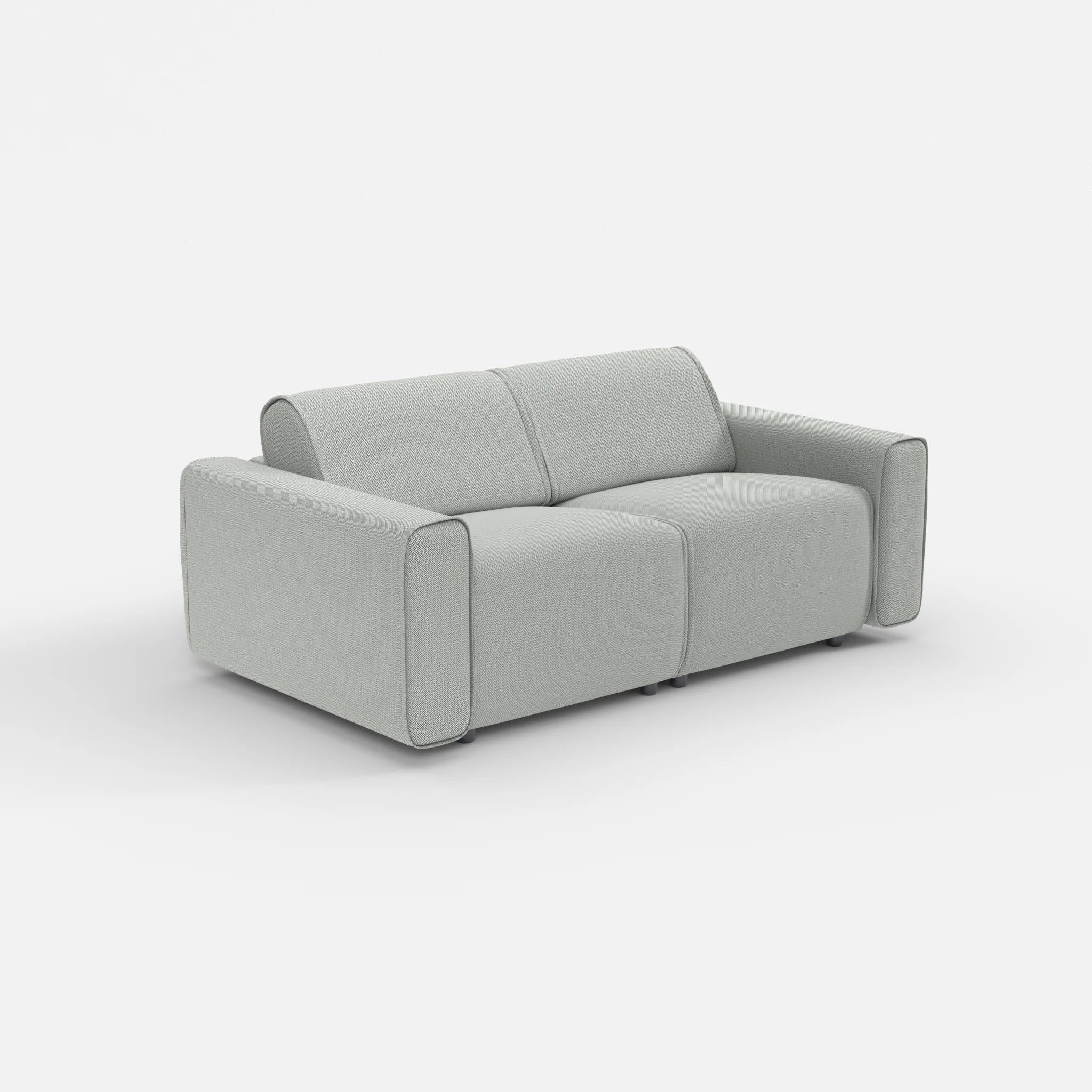 2 Sitzer Sofa Belleform mit breiter Armlehne 1 credopepper in Dunkelgrau von der Seite