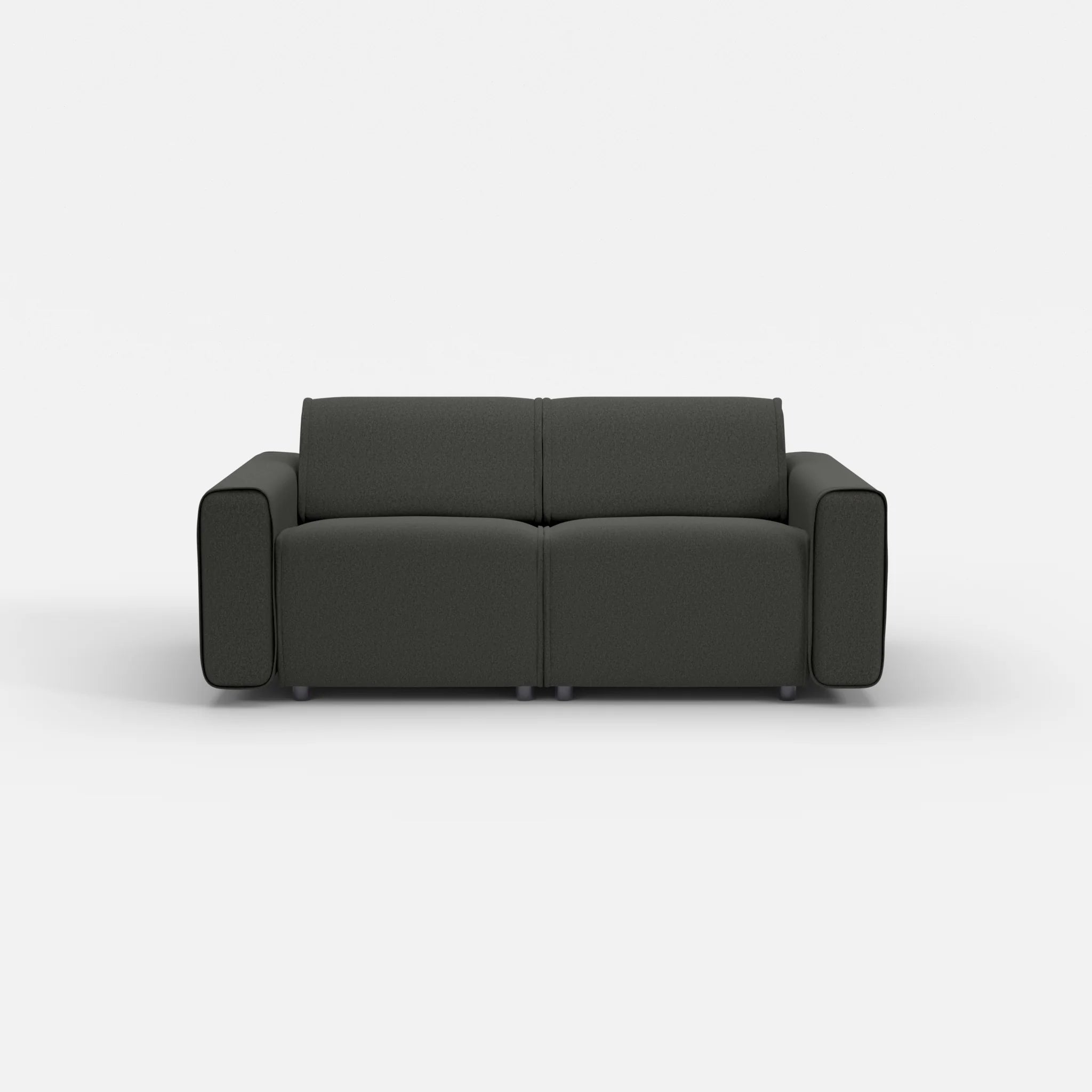 2 Sitzer Sofa Belleform mit breiter Armlehne 1 dama0002 in Anthrazit von vorne