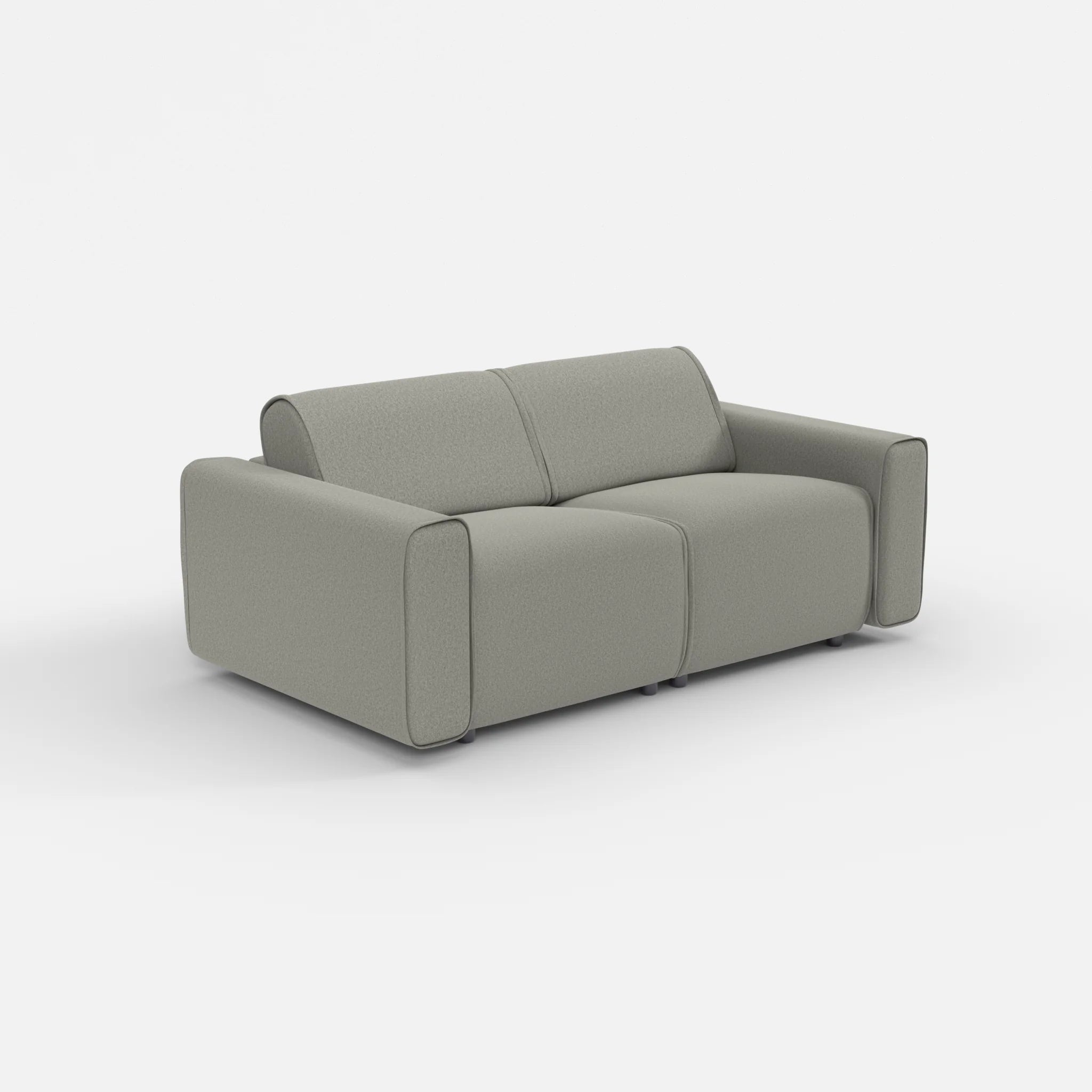 2 Sitzer Sofa Belleform mit breiter Armlehne 1 dama0003 in Mittelgrau von der Seite