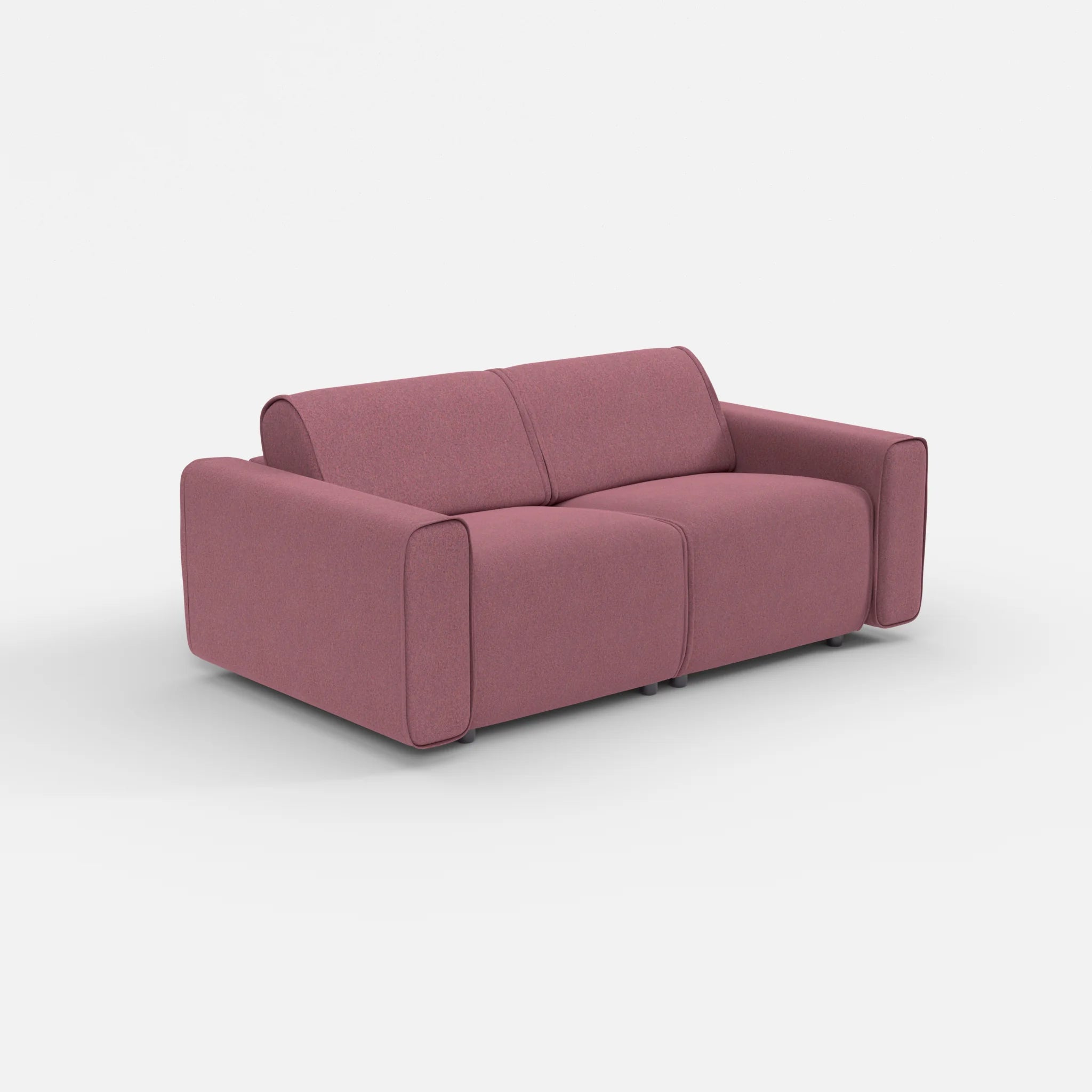 2 Sitzer Sofa Belleform mit breiter Armlehne 1 dama0041 in Violett von der Seite