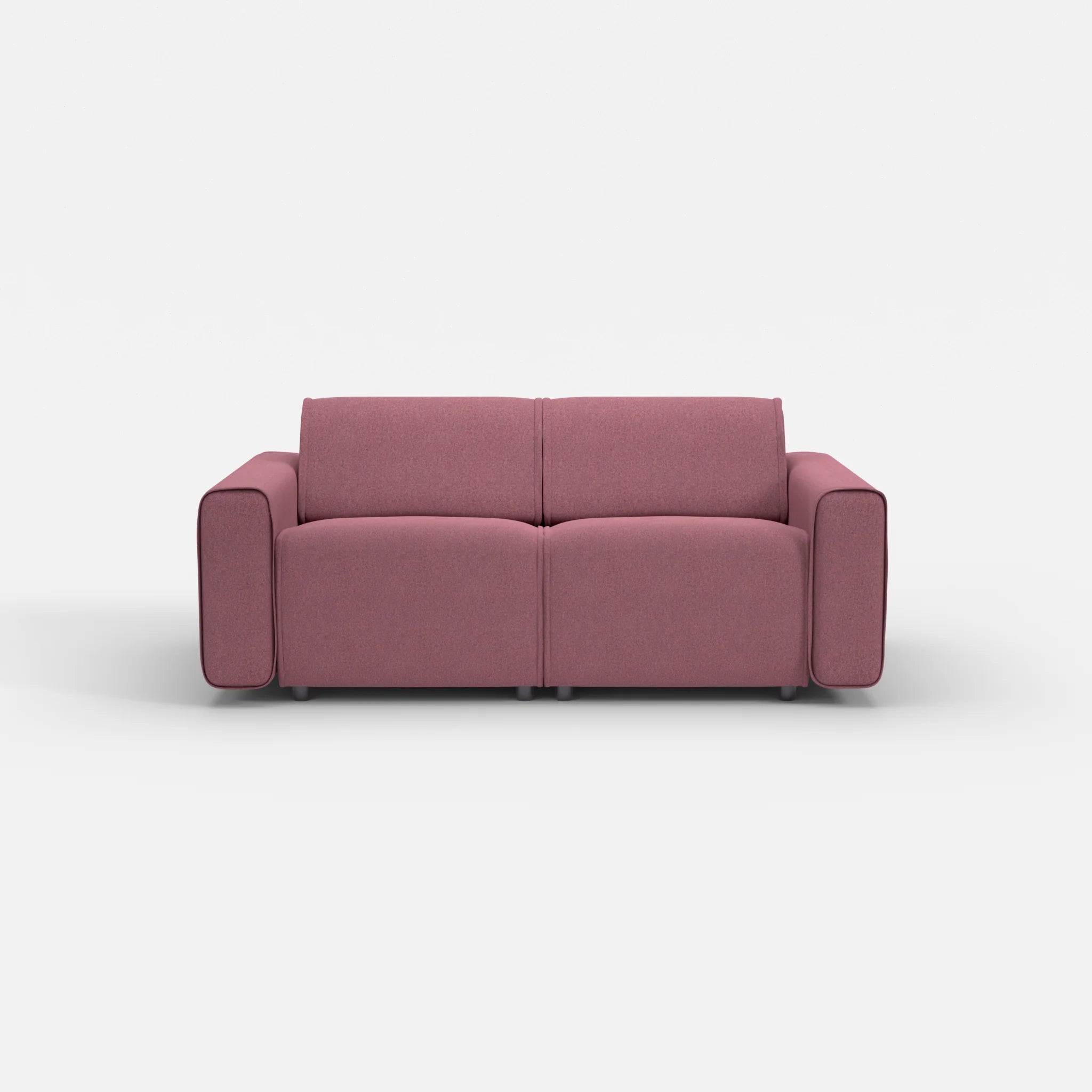 2 Sitzer Sofa Belleform mit breiter Armlehne 1 dama0041 in Violett von vorne