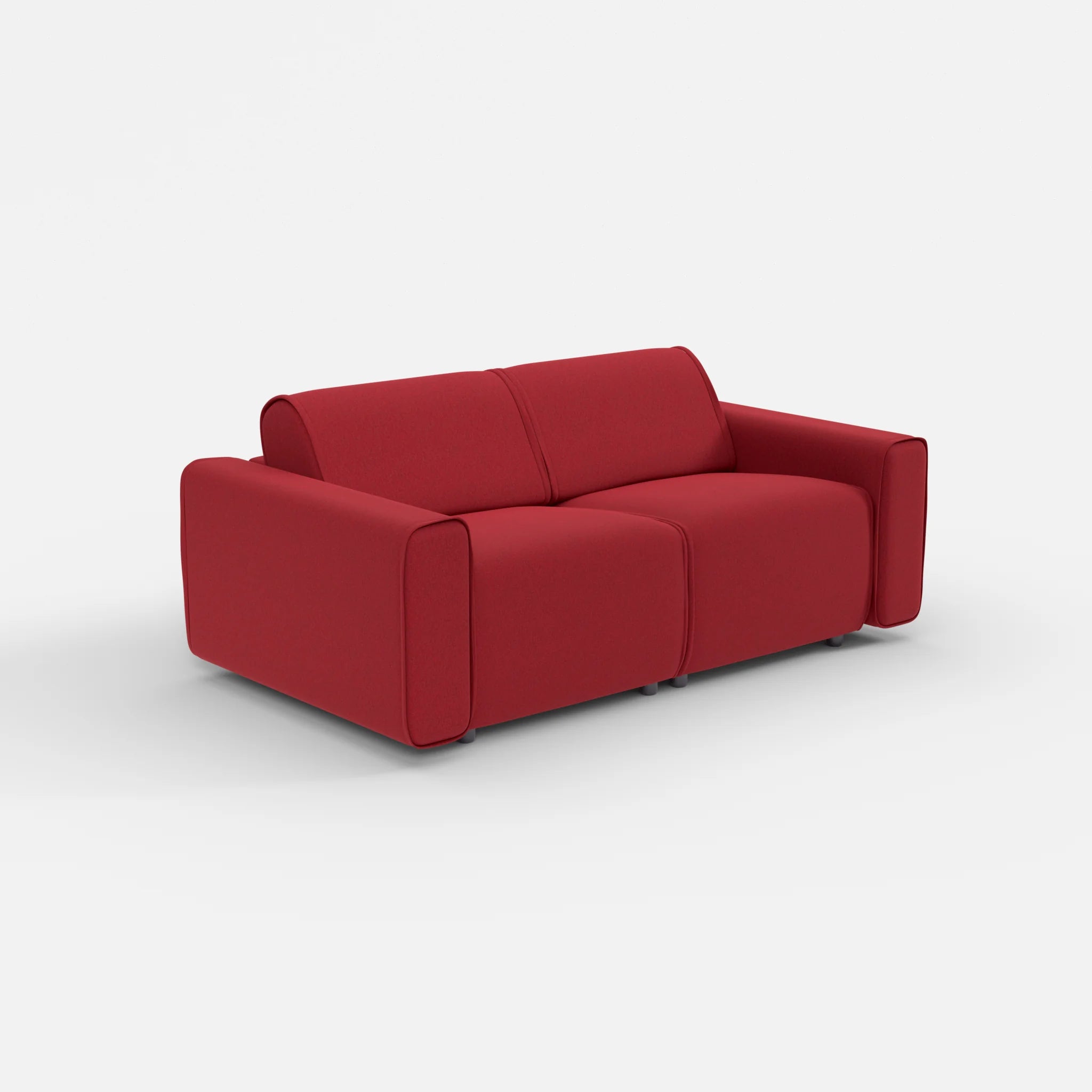 2 Sitzer Sofa Belleform mit breiter Armlehne 1 dama0053 in Rot von der Seite