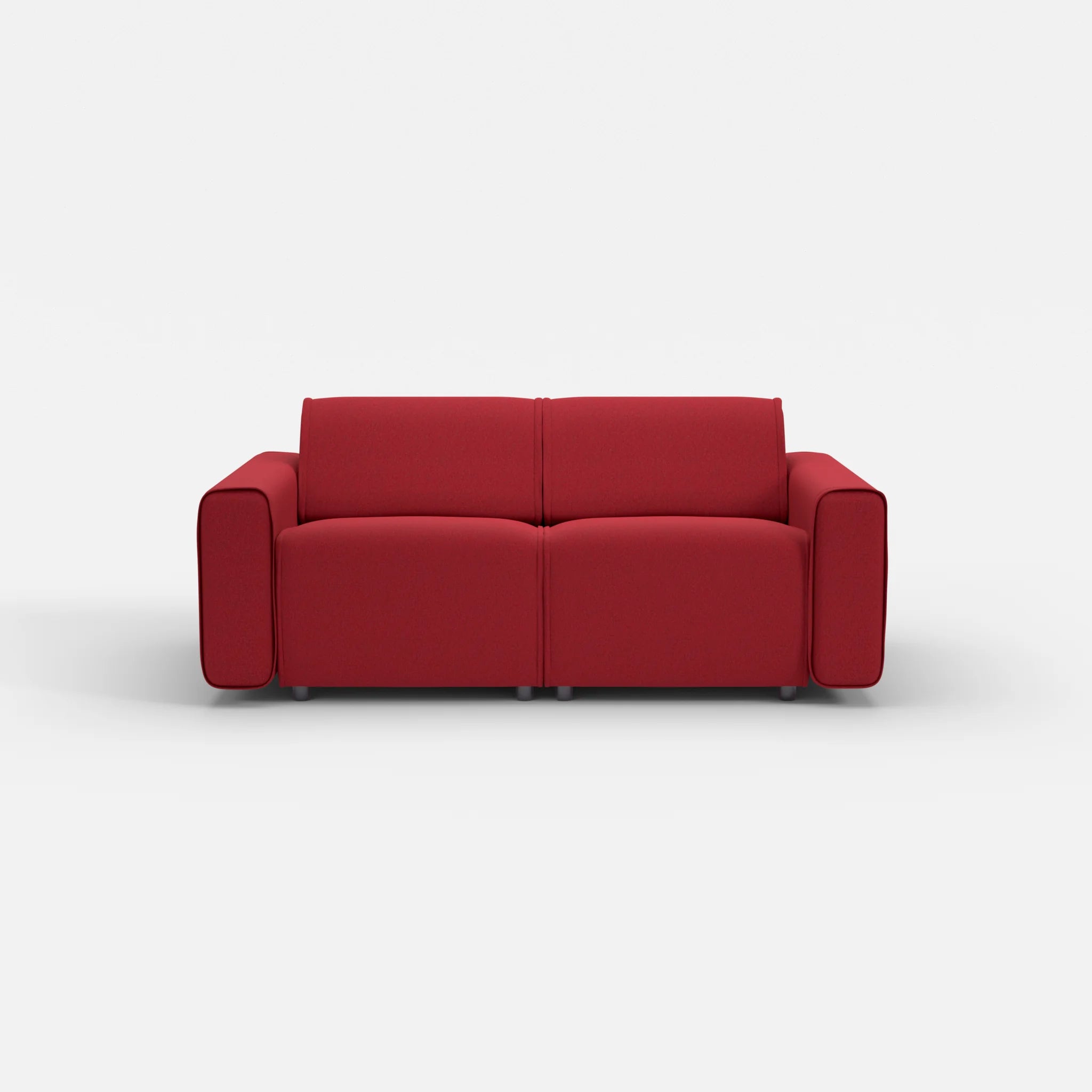 2 Sitzer Sofa Belleform mit breiter Armlehne 1 dama0053 in Rot von vorne