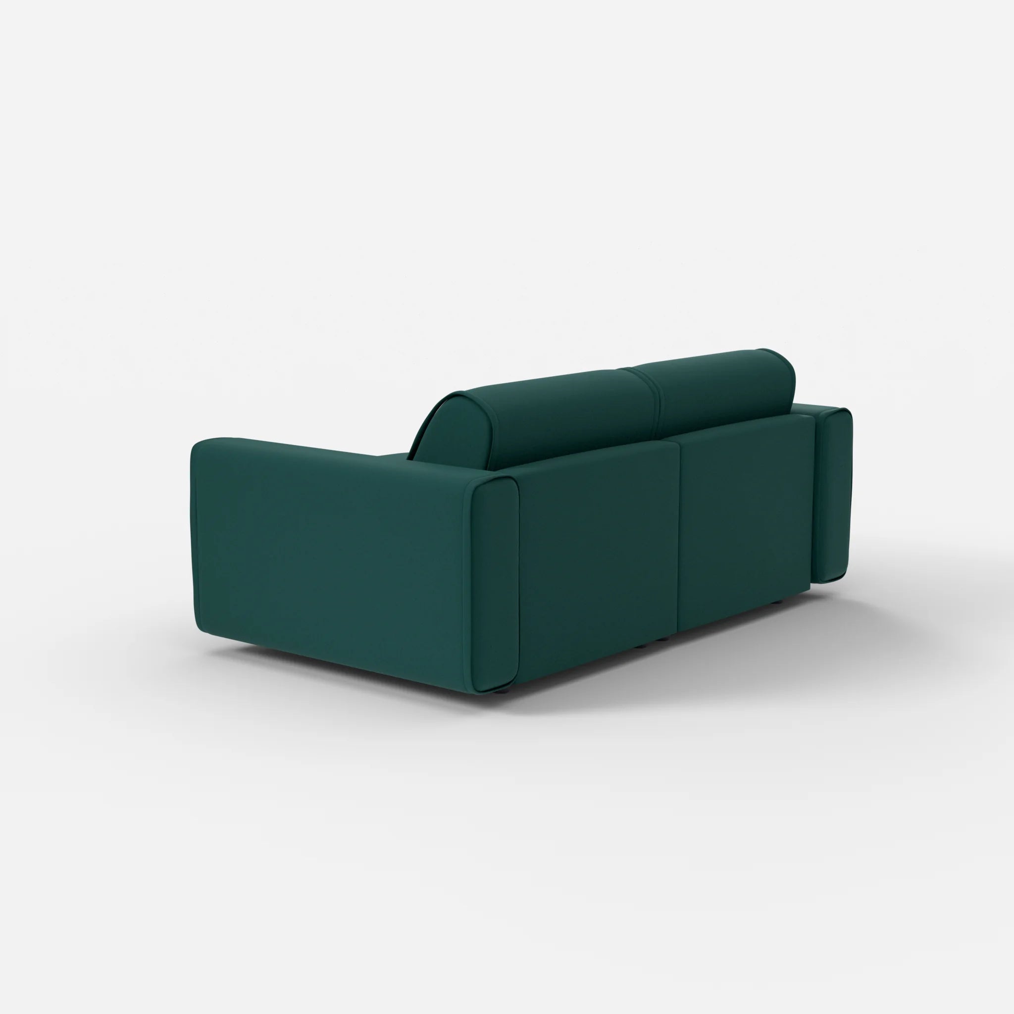 2 Sitzer Sofa Belleform mit breiter Armlehne 1 dama0073 in Petrol von hinten