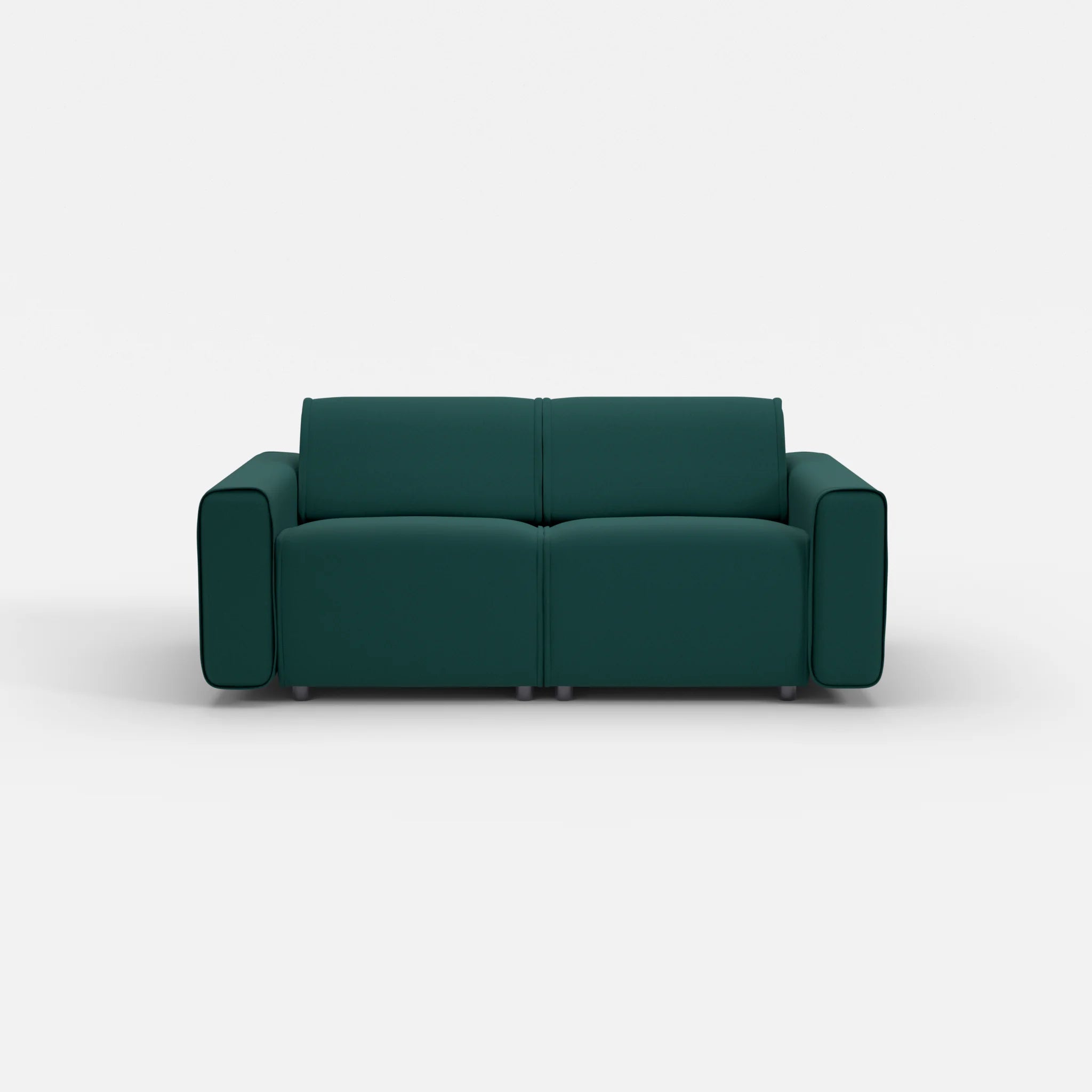 2 Sitzer Sofa Belleform mit breiter Armlehne 1 dama0073 in Petrol von vorne