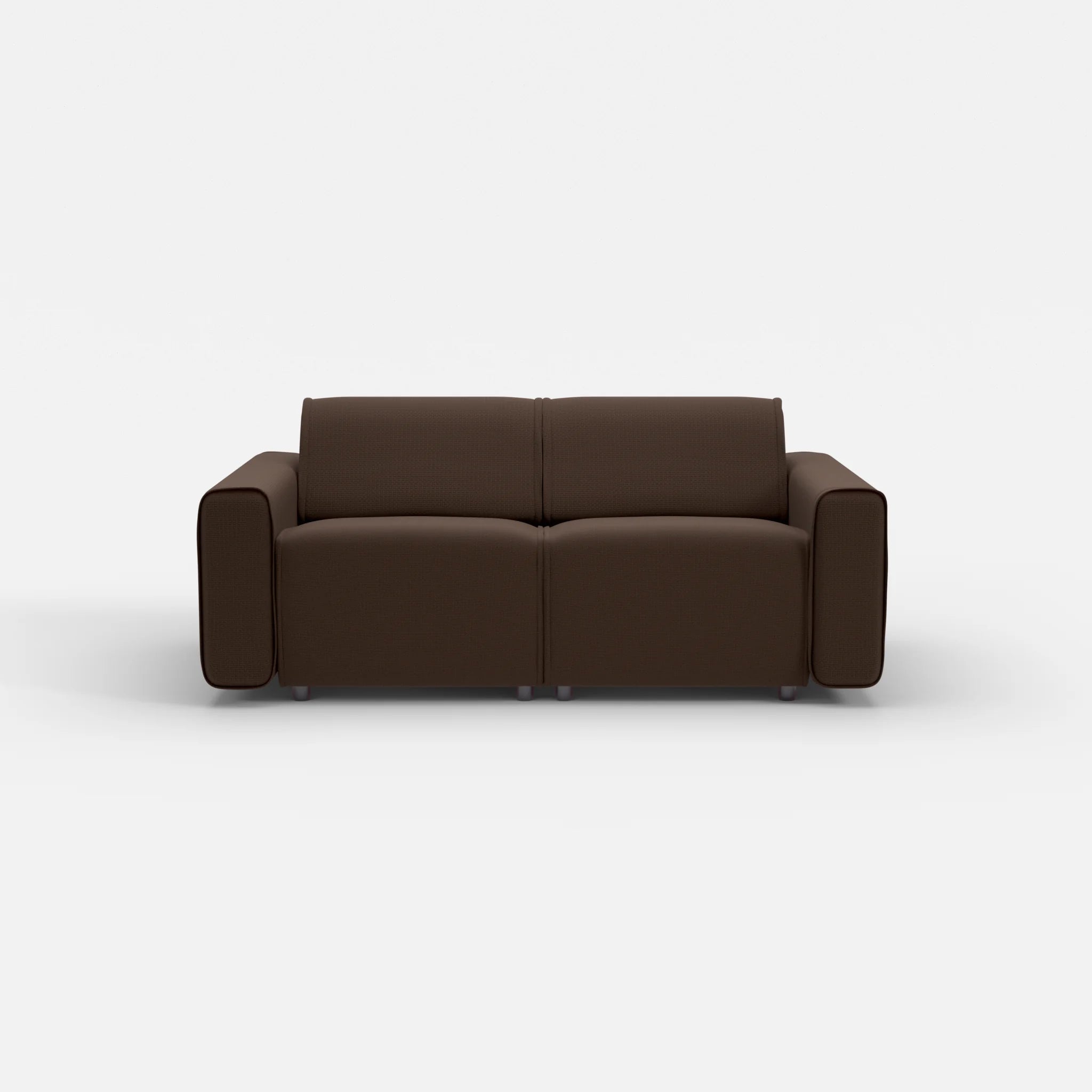 2 Sitzer Sofa Belleform mit breiter Armlehne 1 nabucco2022 in Dunkelbraun von vorne