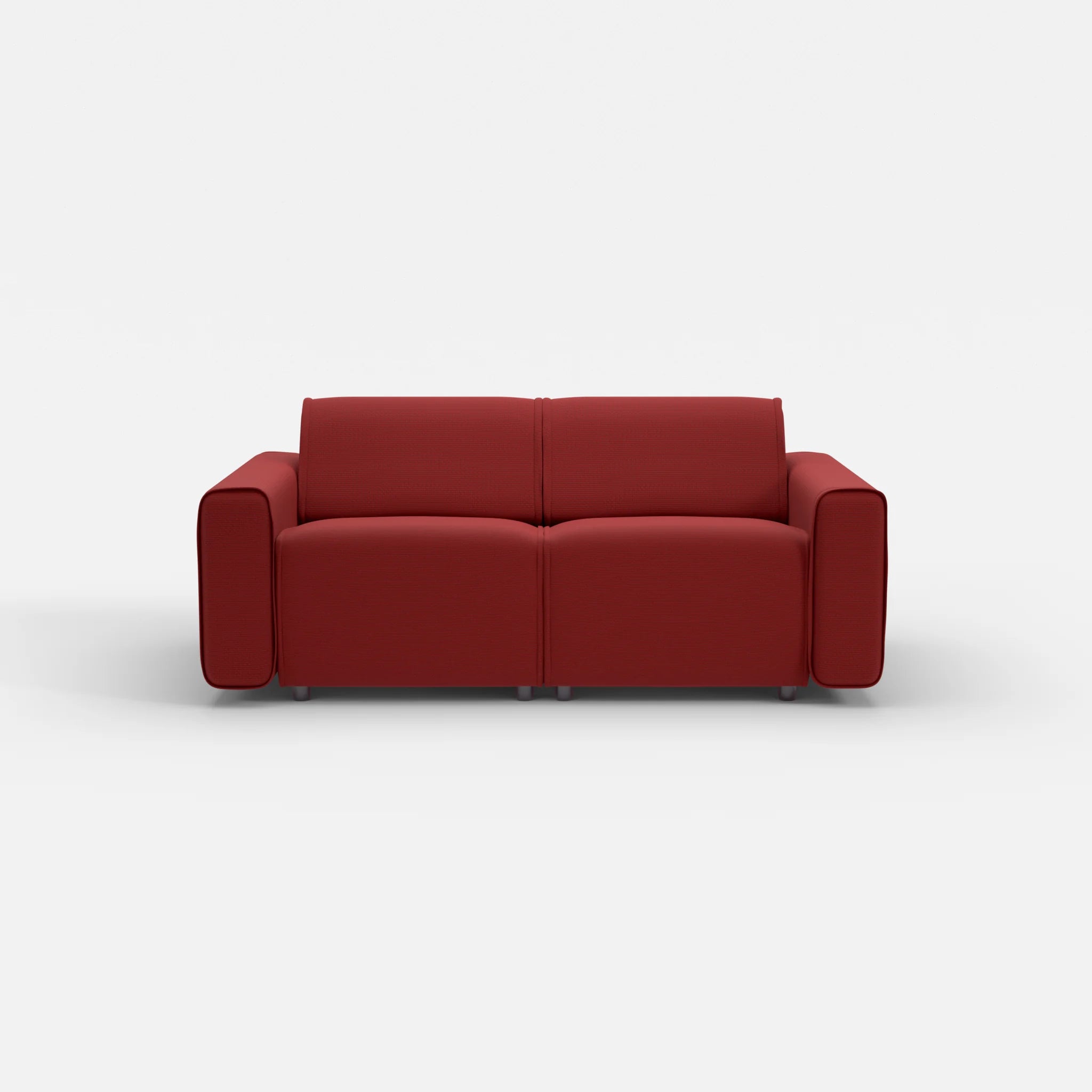 2 Sitzer Sofa Belleform mit breiter Armlehne 1 nabucco4021 in Rot von vorne