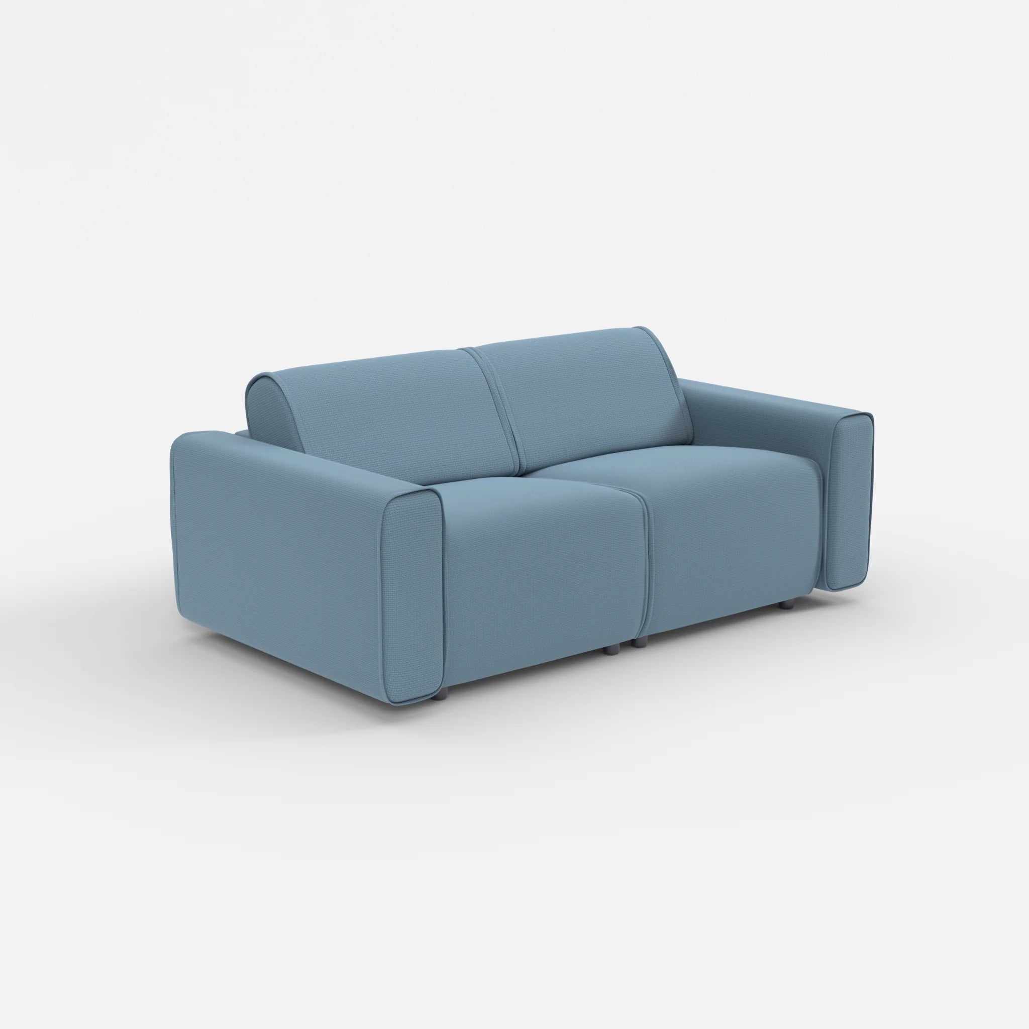 2 Sitzer Sofa Belleform mit breiter Armlehne 1 nabucco6043 in Blau von der Seite