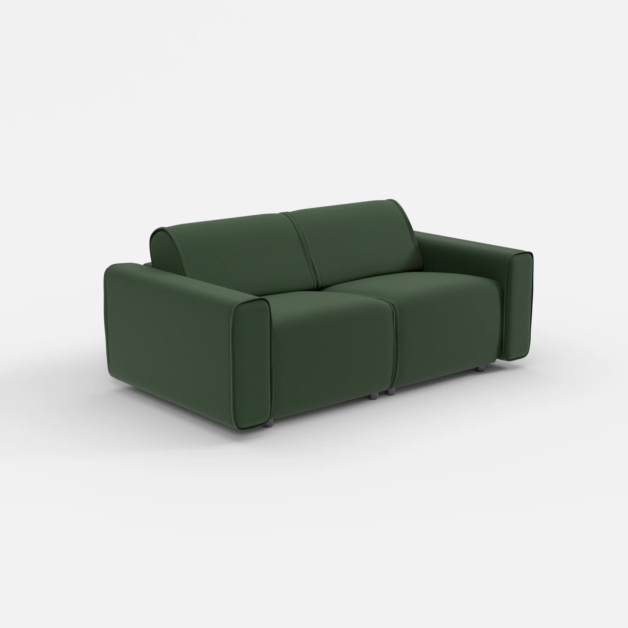 2 Sitzer Sofa Belleform mit breiter Armlehne 1 nabucco7029 in Dunkelgrün von der Seite