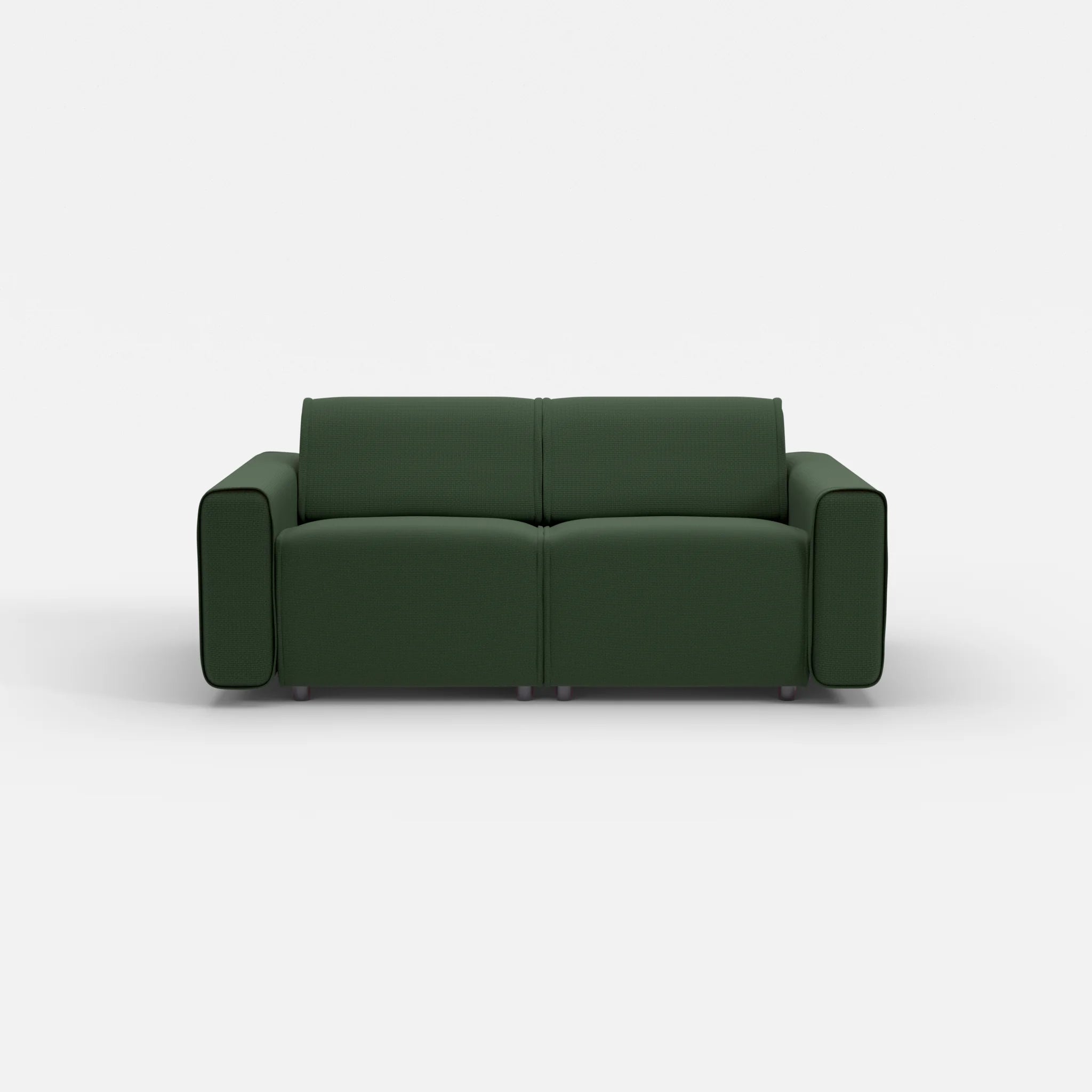 2 Sitzer Sofa Belleform mit breiter Armlehne 1 nabucco7029 in Dunkelgrün von vorne