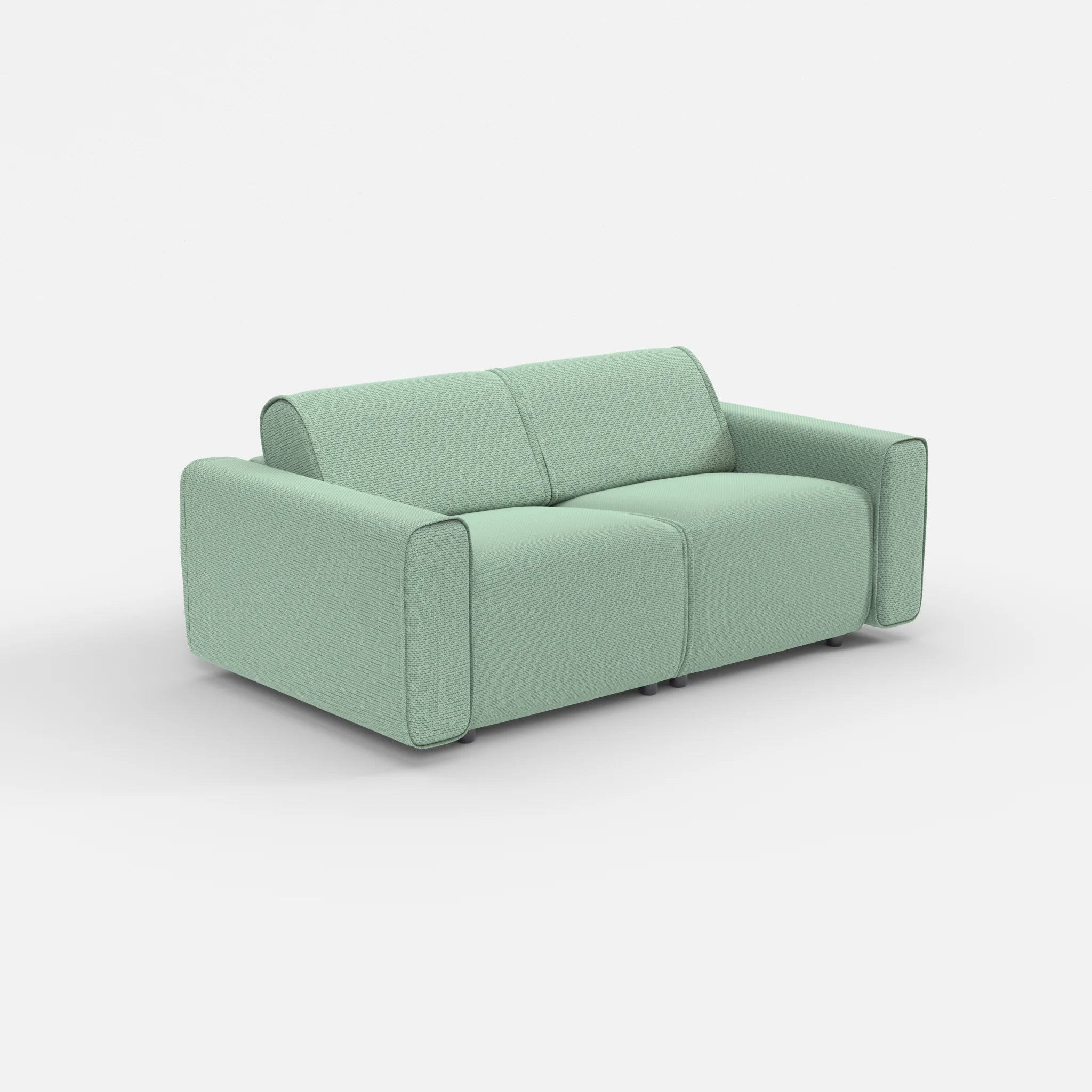 2 Sitzer Sofa Belleform mit breiter Armlehne 1 nabucco7030 in Türkis von der Seite