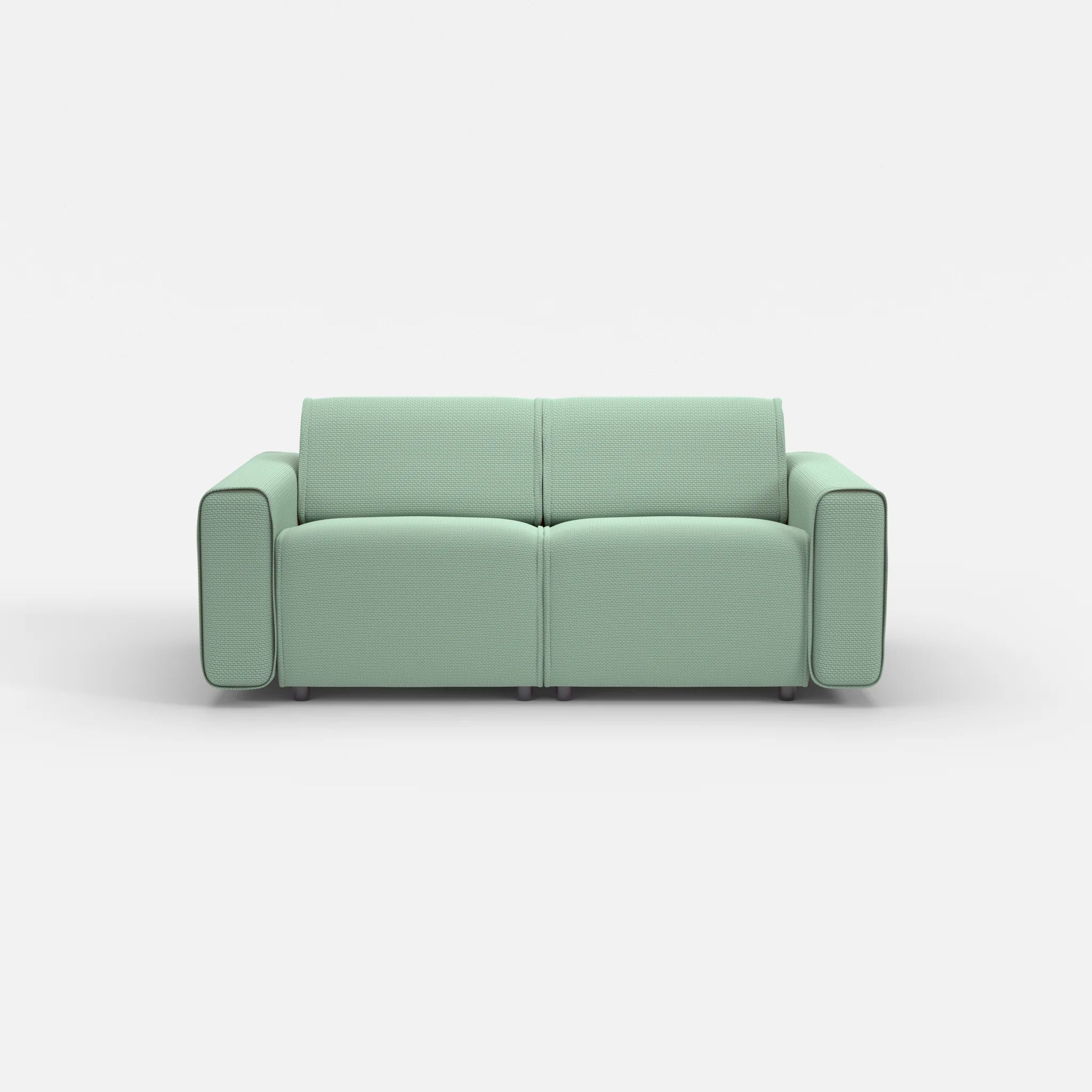 2 Sitzer Sofa Belleform mit breiter Armlehne 1 nabucco7030 in Türkis von vorne