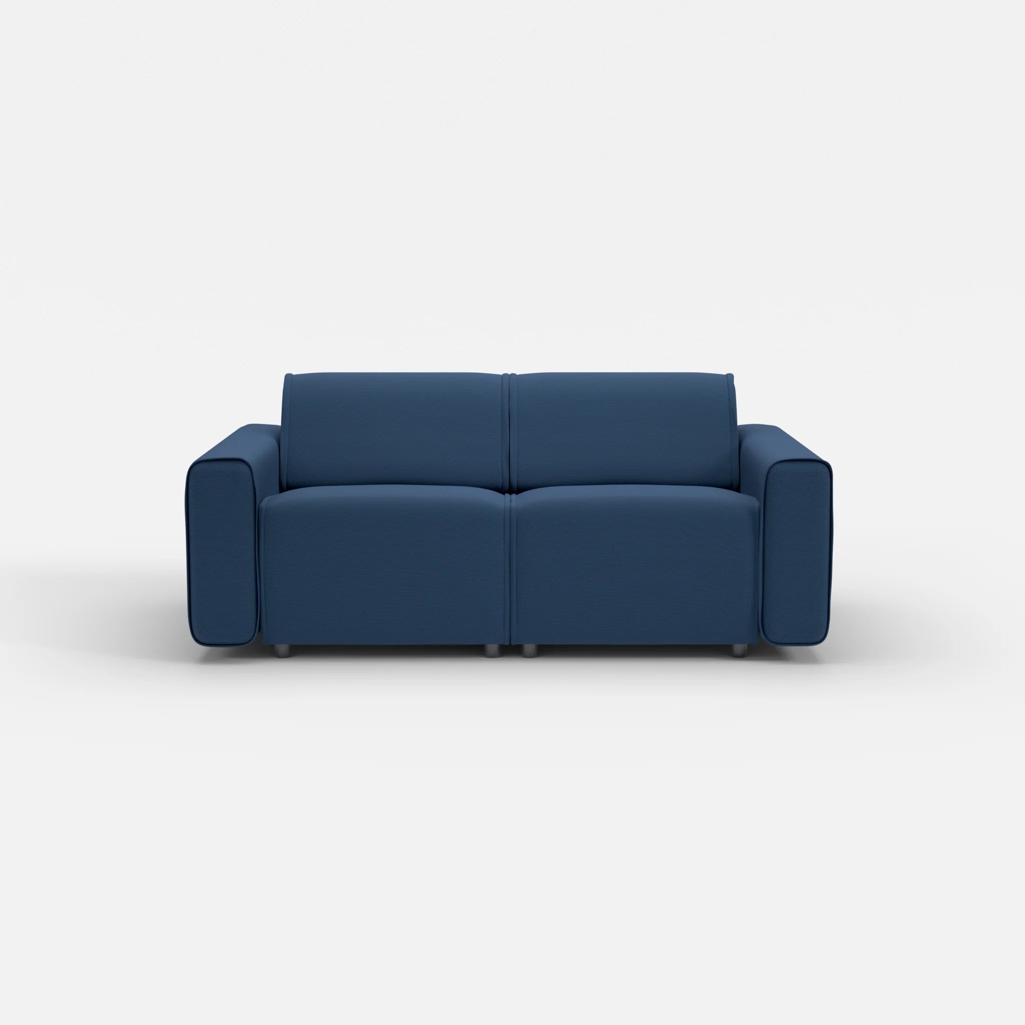 2 Sitzer Sofa Belleform mit breiter Armlehne 1 novumamur in Navy von vorne