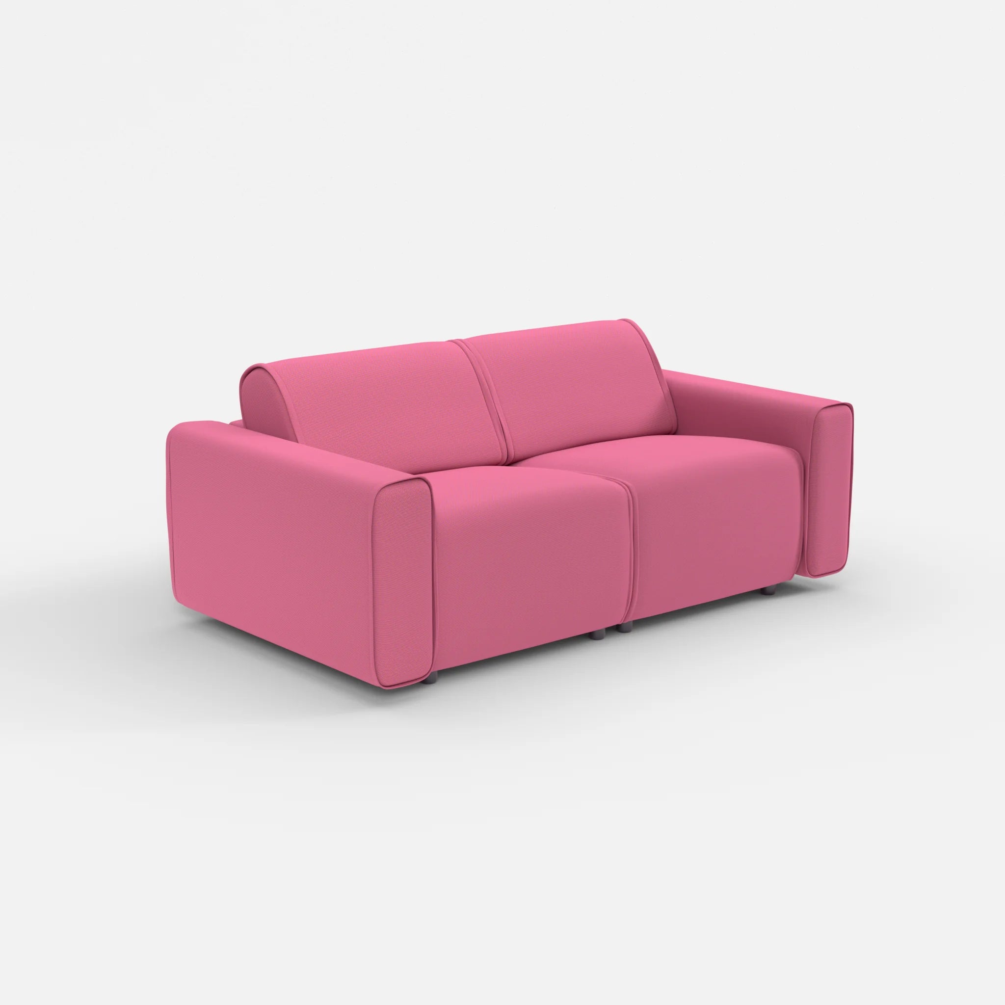 2 Sitzer Sofa Belleform mit breiter Armlehne 1 novumlitchi in Violett von der Seite