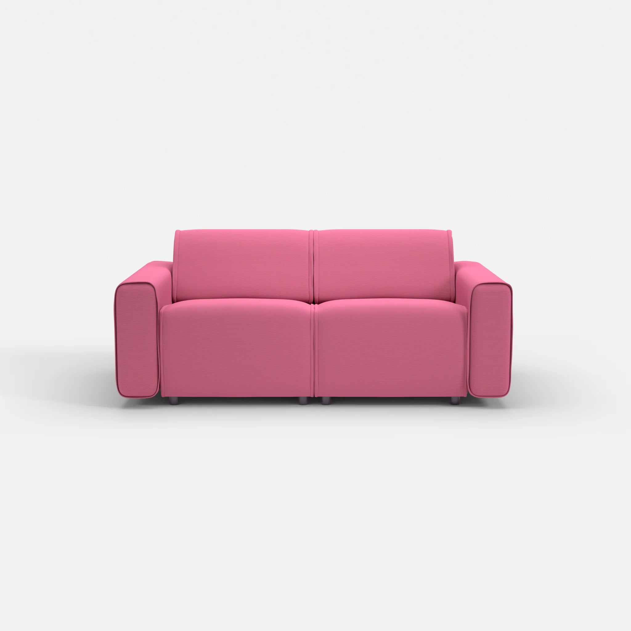 2 Sitzer Sofa Belleform mit breiter Armlehne 1 novumlitchi in Violett von vorne