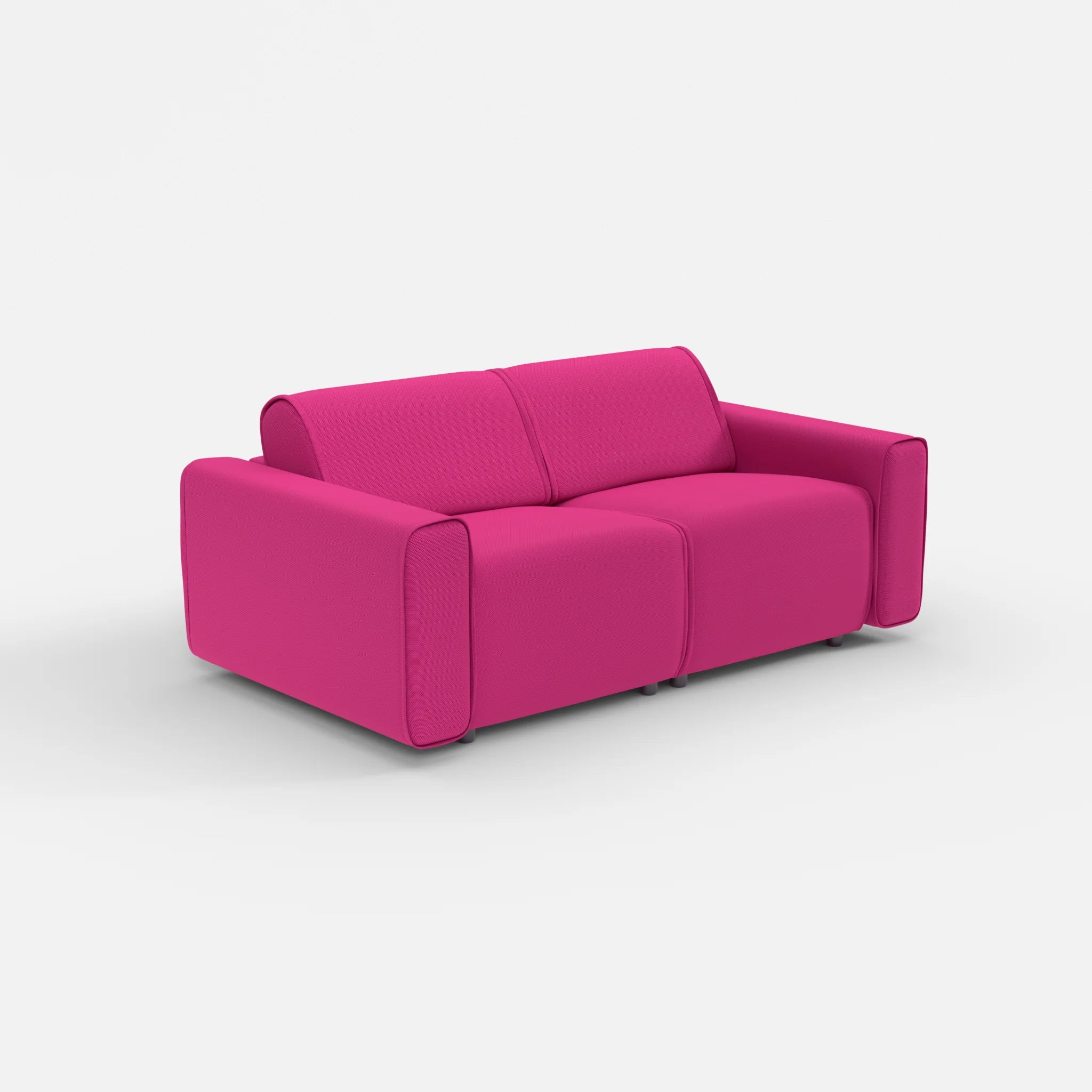 2 Sitzer Sofa Belleform mit breiter Armlehne 1 novummagenta in Magenta von der Seite