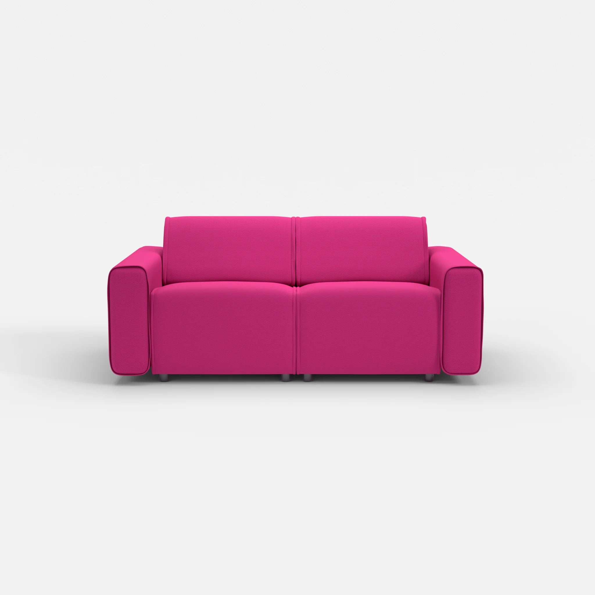 2 Sitzer Sofa Belleform mit breiter Armlehne 1 novummagenta in Magenta von vorne