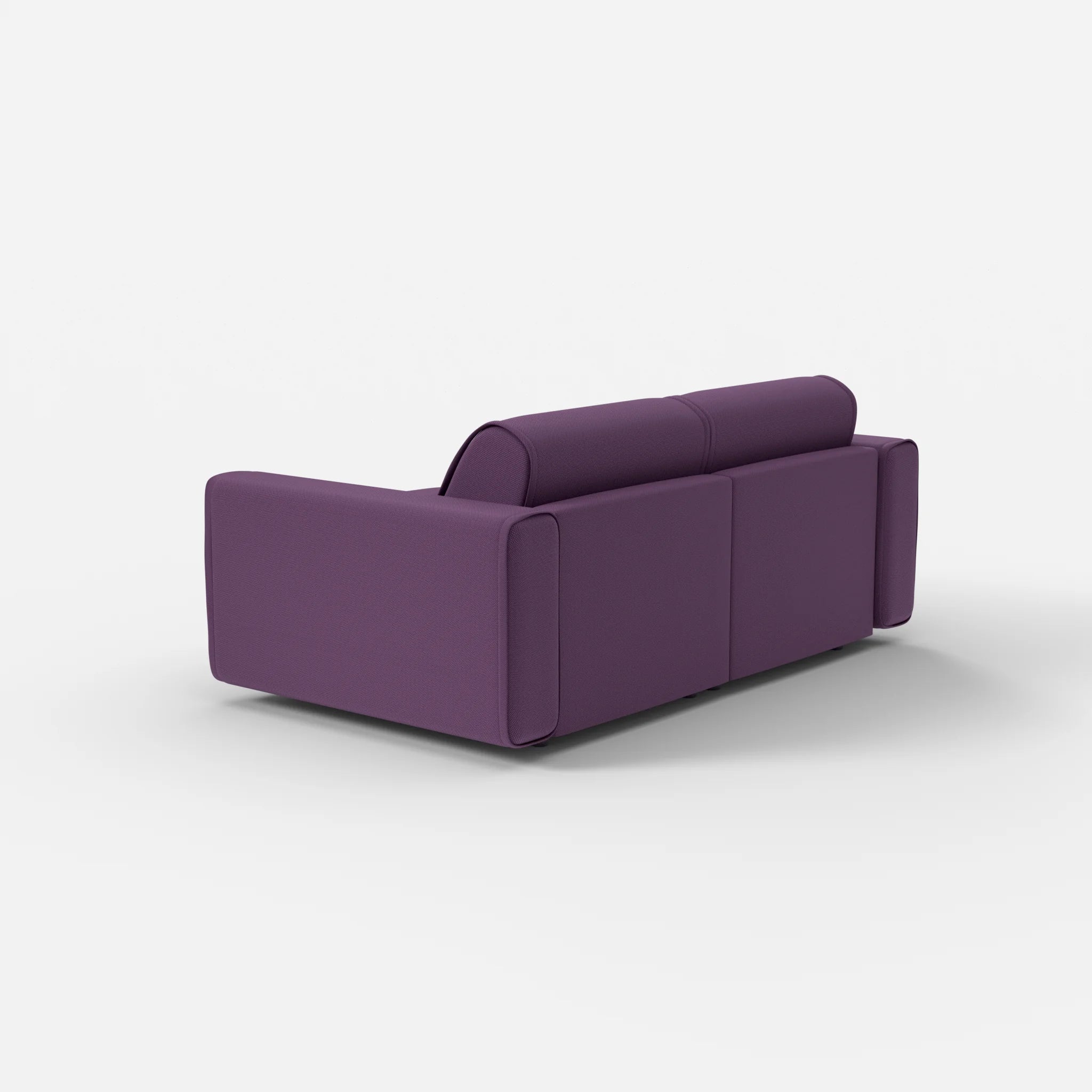 2 Sitzer Sofa Belleform mit breiter Armlehne 1 novumprune in Violett von hinten