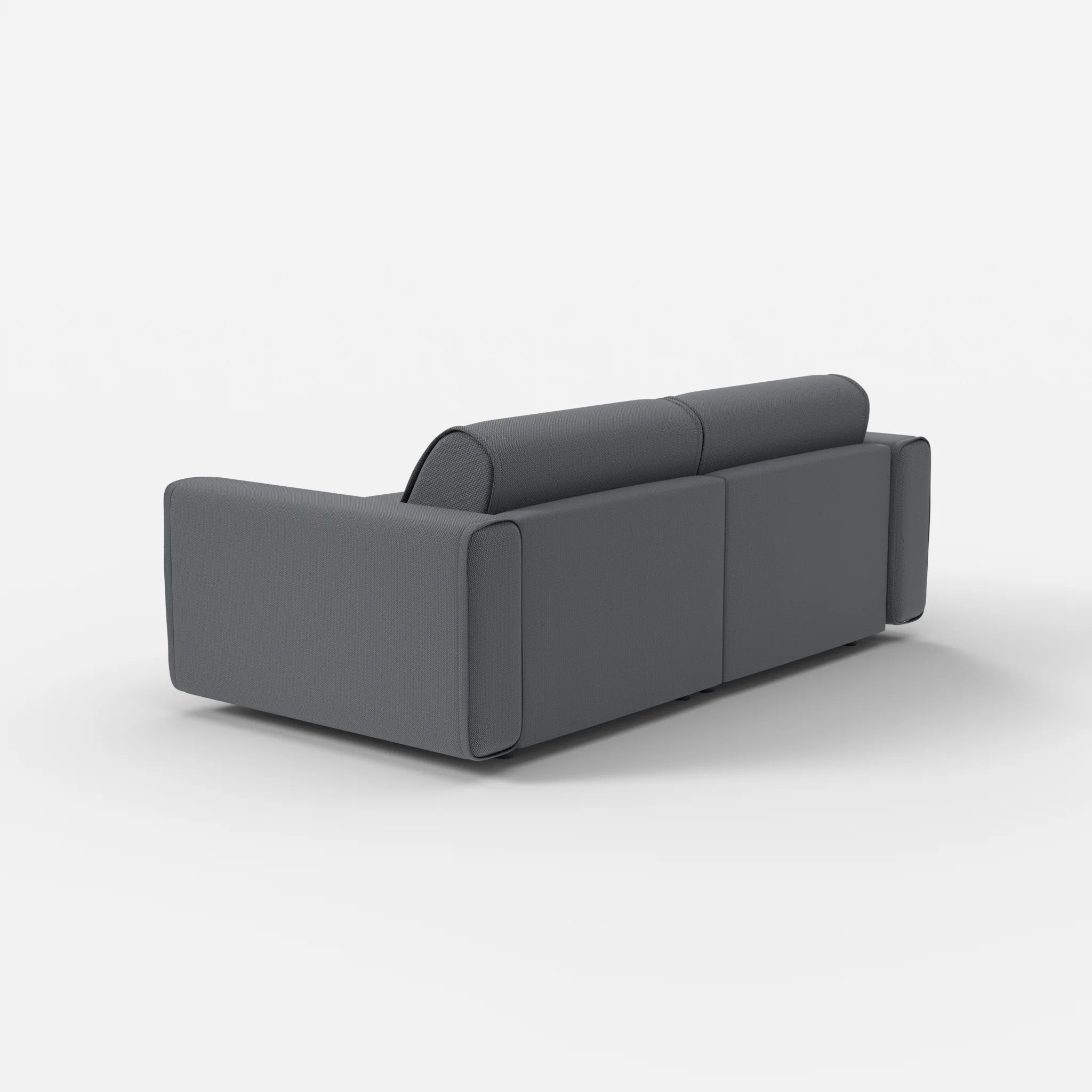 2 Sitzer Sofa Belleform mit breiter Armlehne 2 credoasphalt in Anthrazit von hinten