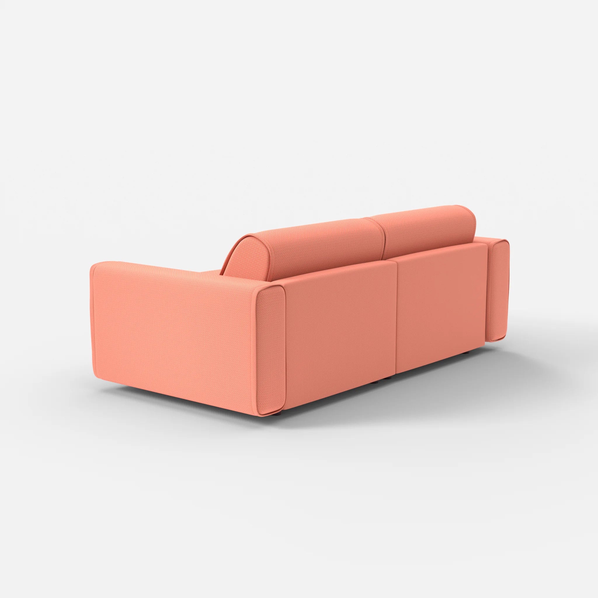 2 Sitzer Sofa Belleform mit breiter Armlehne 2 credograpefruit in Coral von hinten