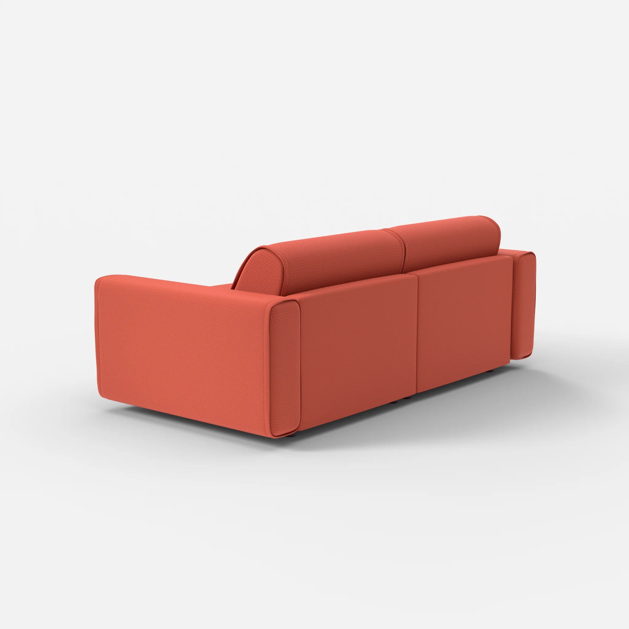 2 Sitzer Sofa Belleform mit breiter Armlehne 2 credolampion in Rot von hinten