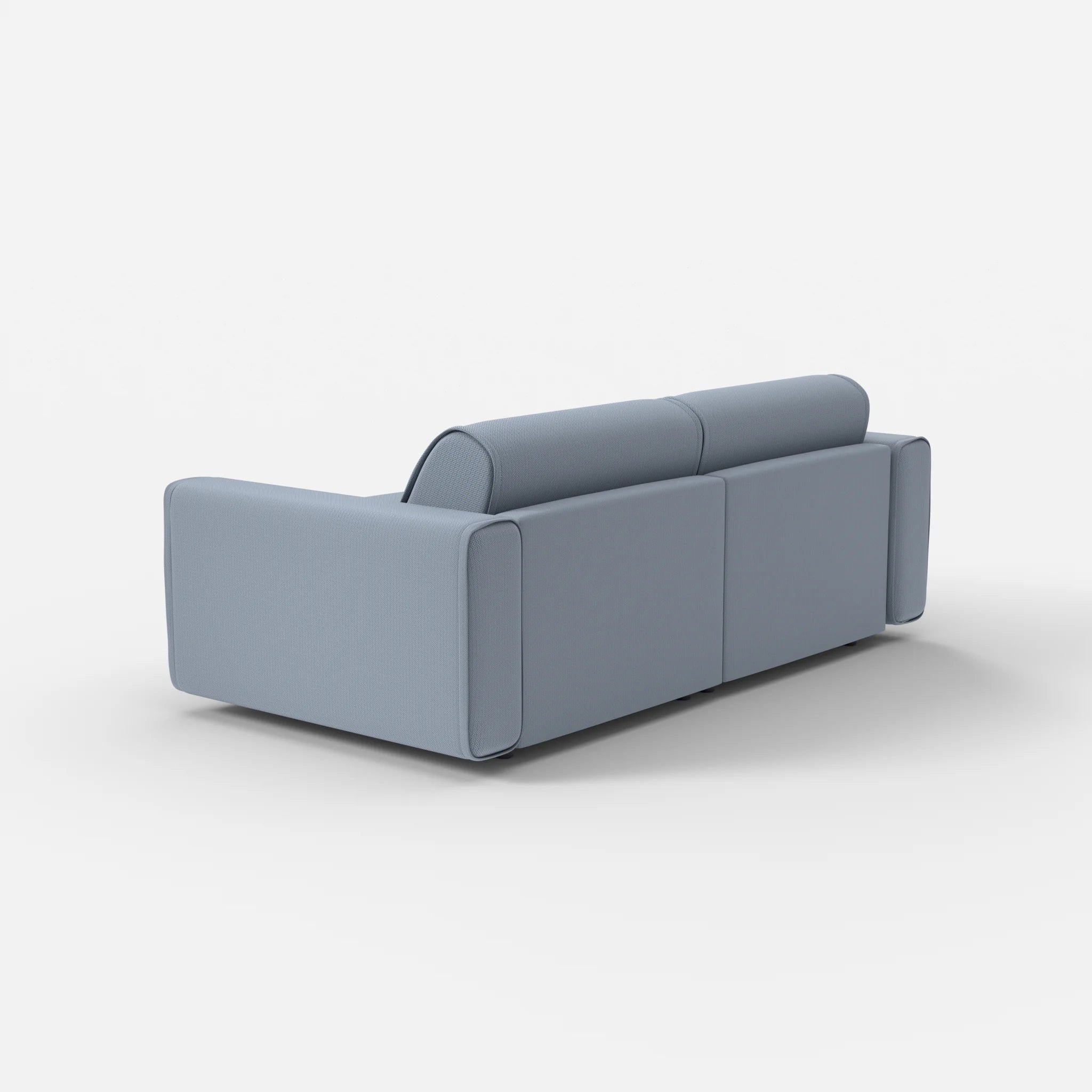 2 Sitzer Sofa Belleform mit breiter Armlehne 2 credosea in Blau von hinten