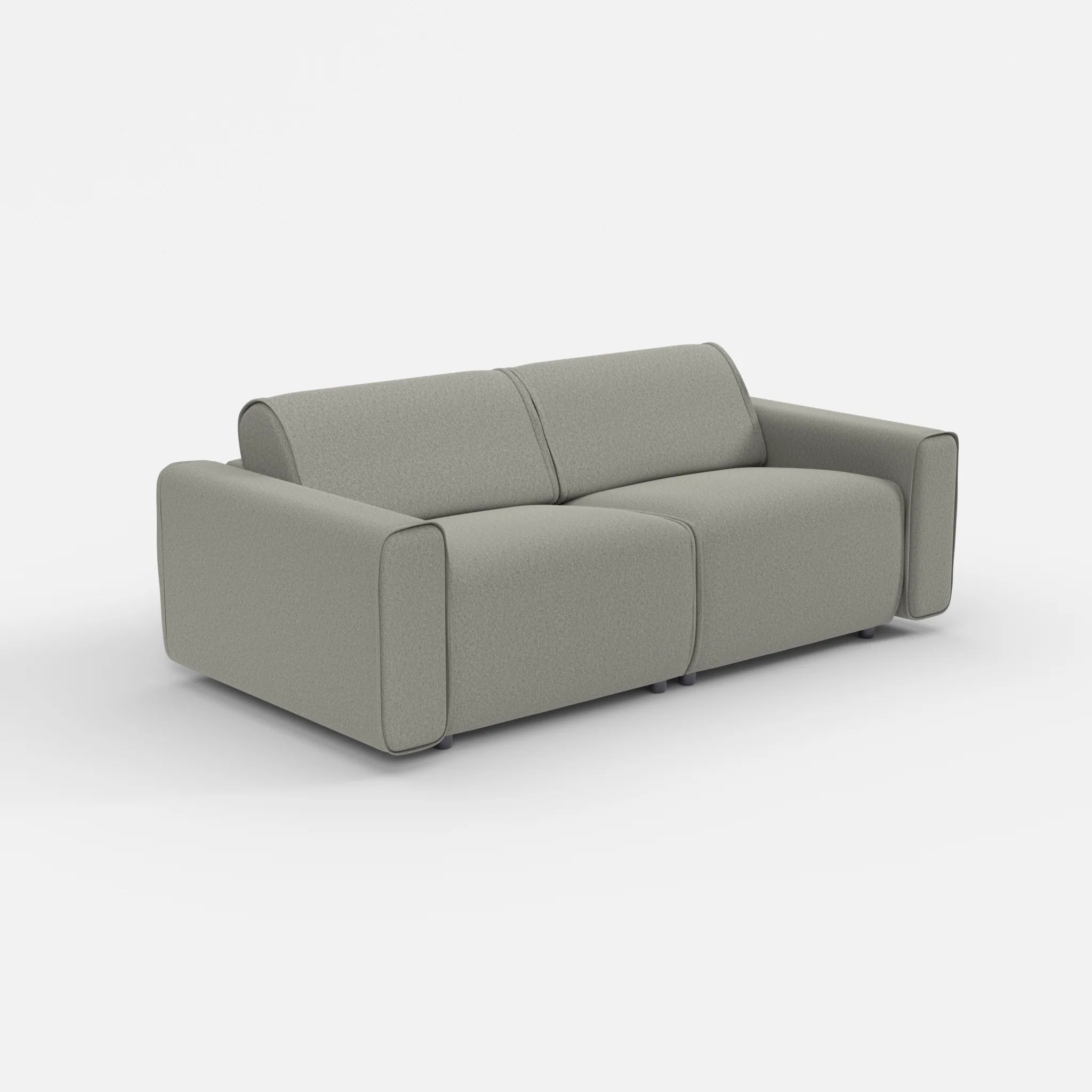 2 Sitzer Sofa Belleform mit breiter Armlehne 2 dama0003 in Mittelgrau von der Seite