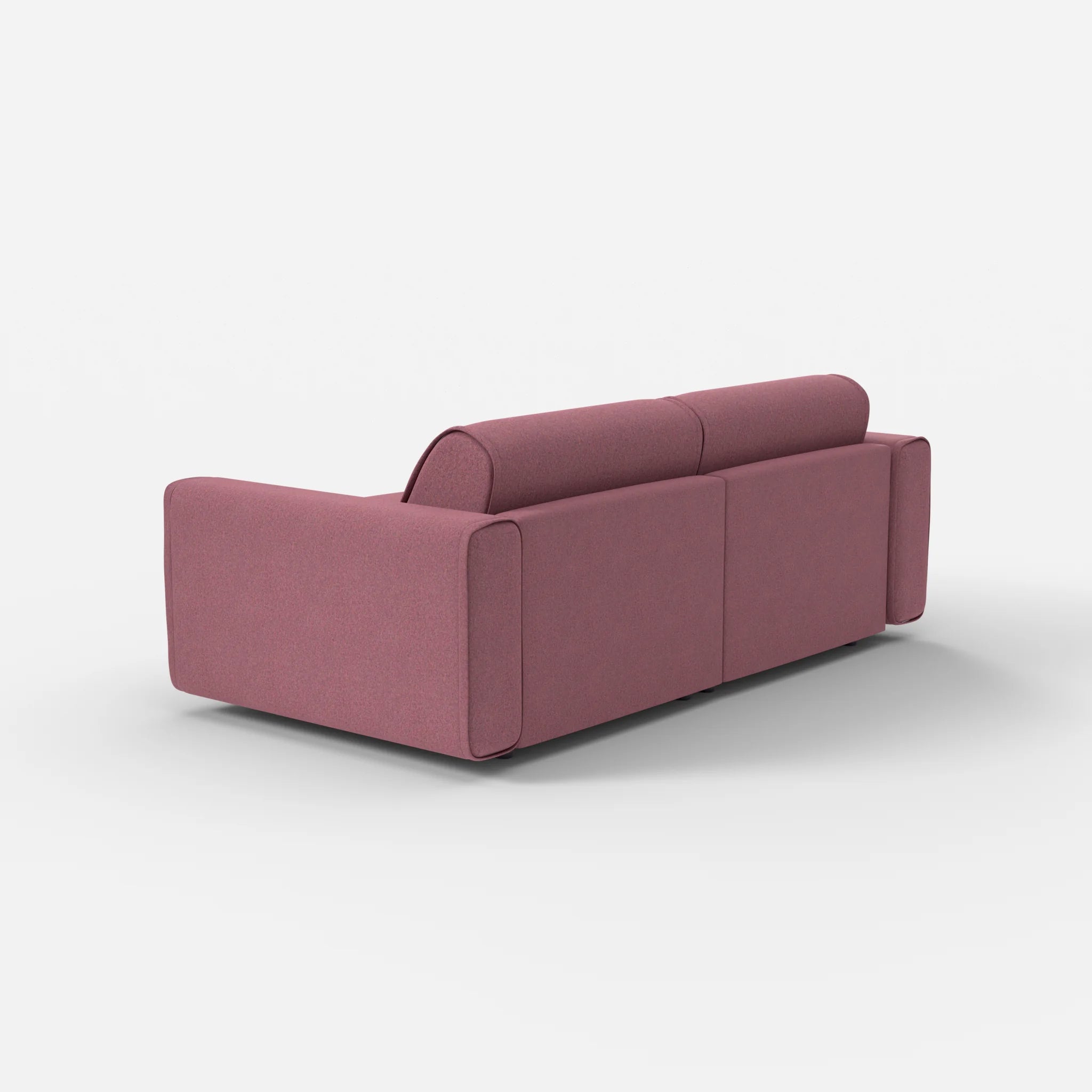 2 Sitzer Sofa Belleform mit breiter Armlehne 2 dama0041 in Violett von hinten