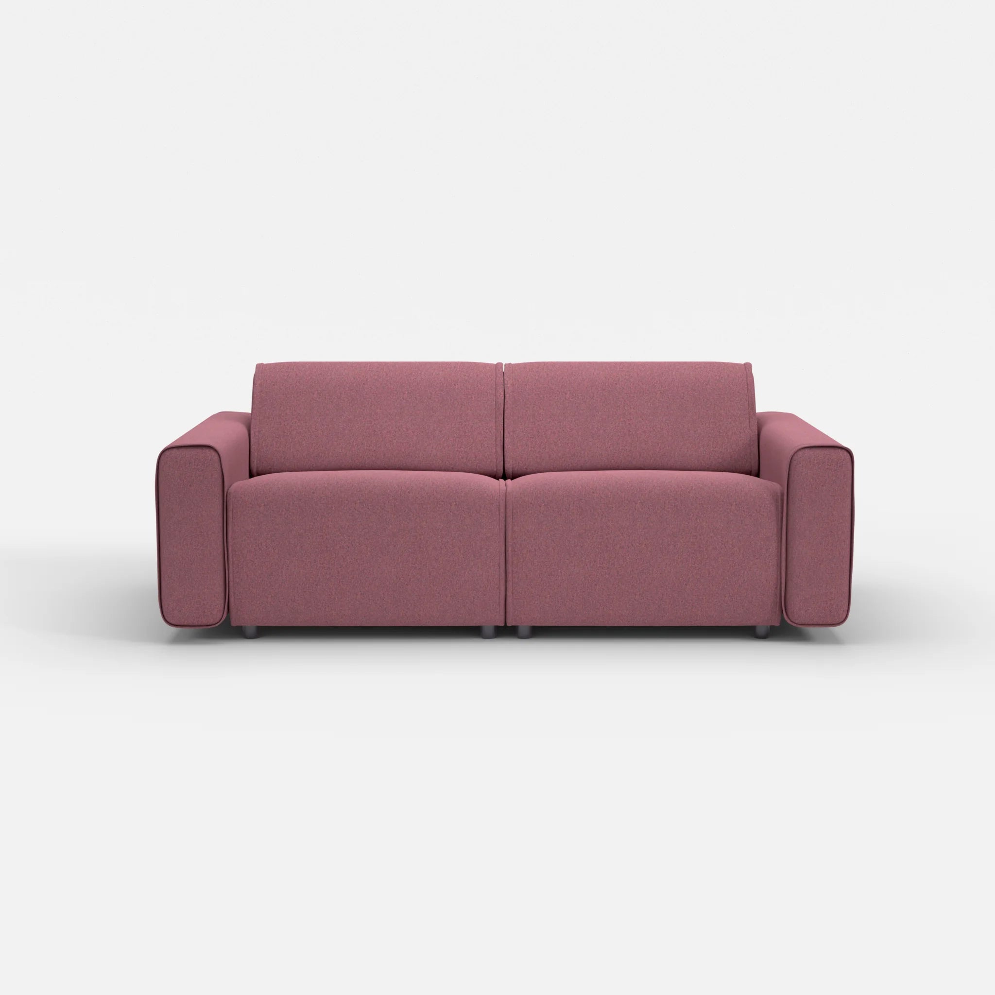 2 Sitzer Sofa Belleform mit breiter Armlehne 2 dama0041 in Violett von vorne