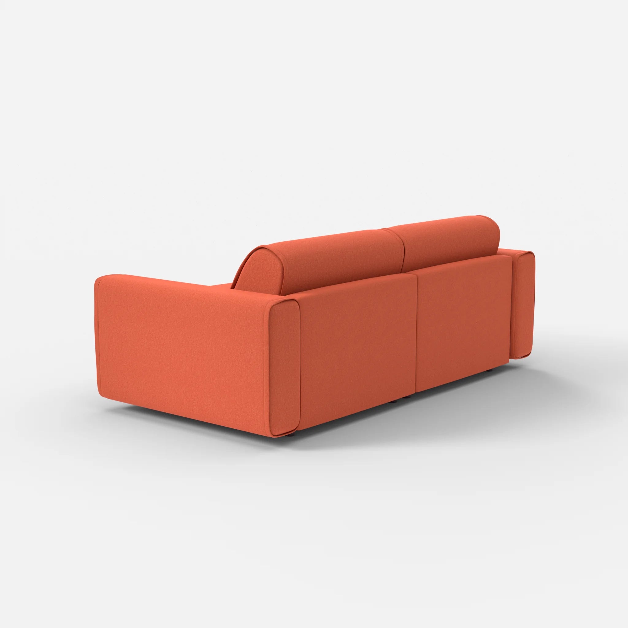 2 Sitzer Sofa Belleform mit breiter Armlehne 2 dama0062 in Orange von hinten