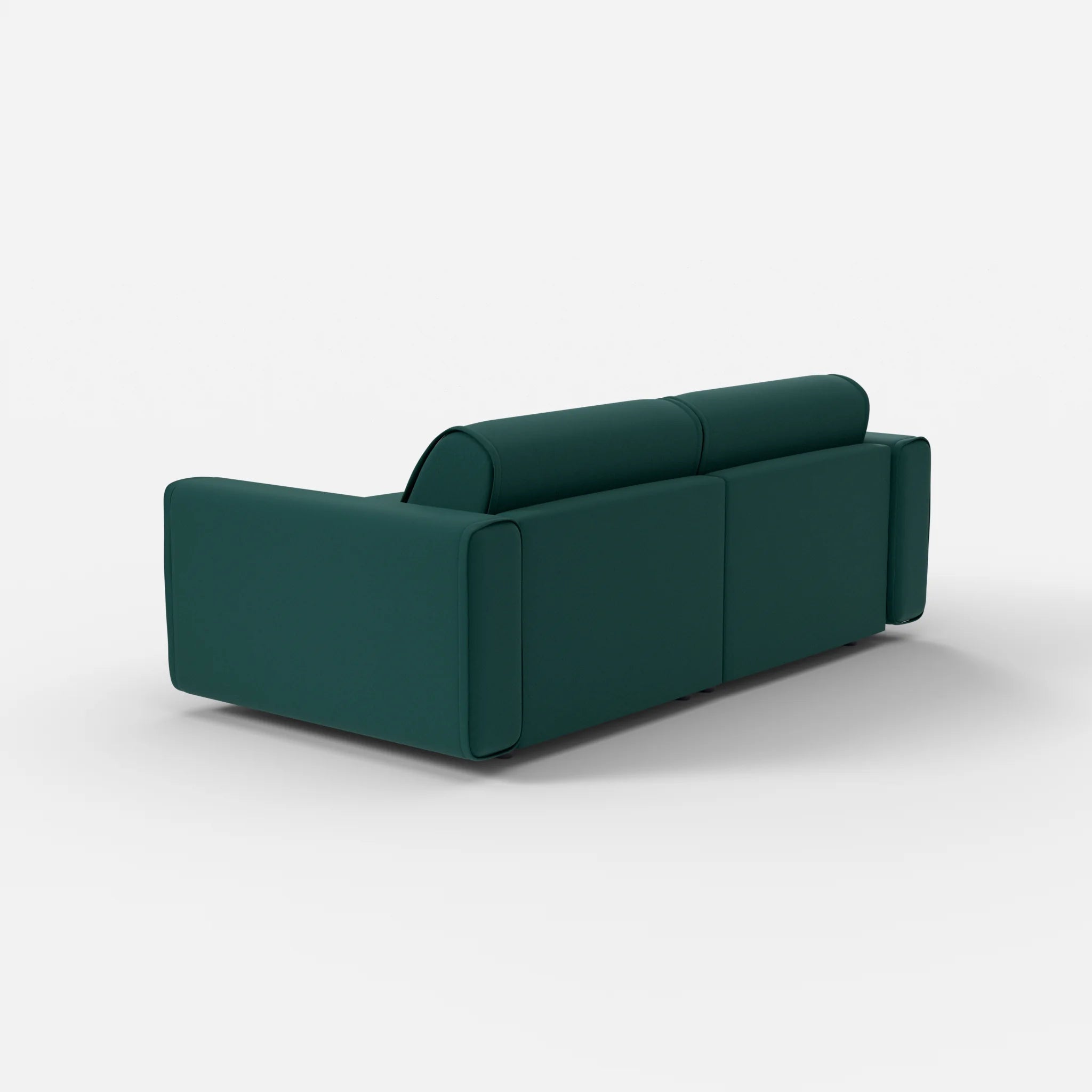 2 Sitzer Sofa Belleform mit breiter Armlehne 2 dama0073 in Petrol von hinten