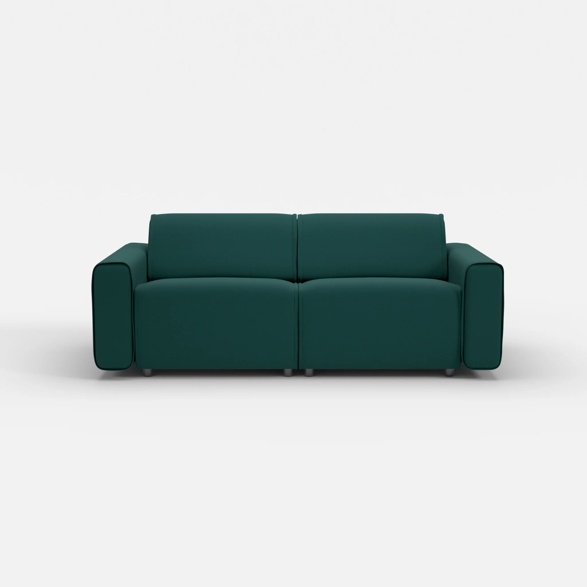 2 Sitzer Sofa Belleform mit breiter Armlehne 2 dama0073 in Petrol von vorne